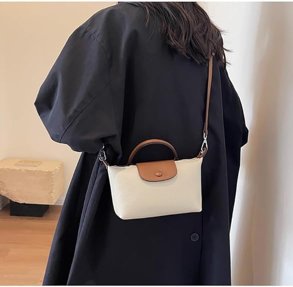 Two-Tone Crossbody Bag with Top Handle