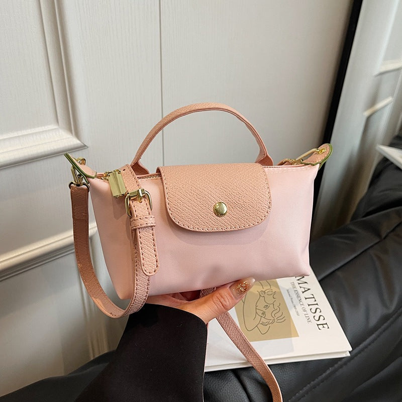 Two-Tone Crossbody Bag with Top Handle