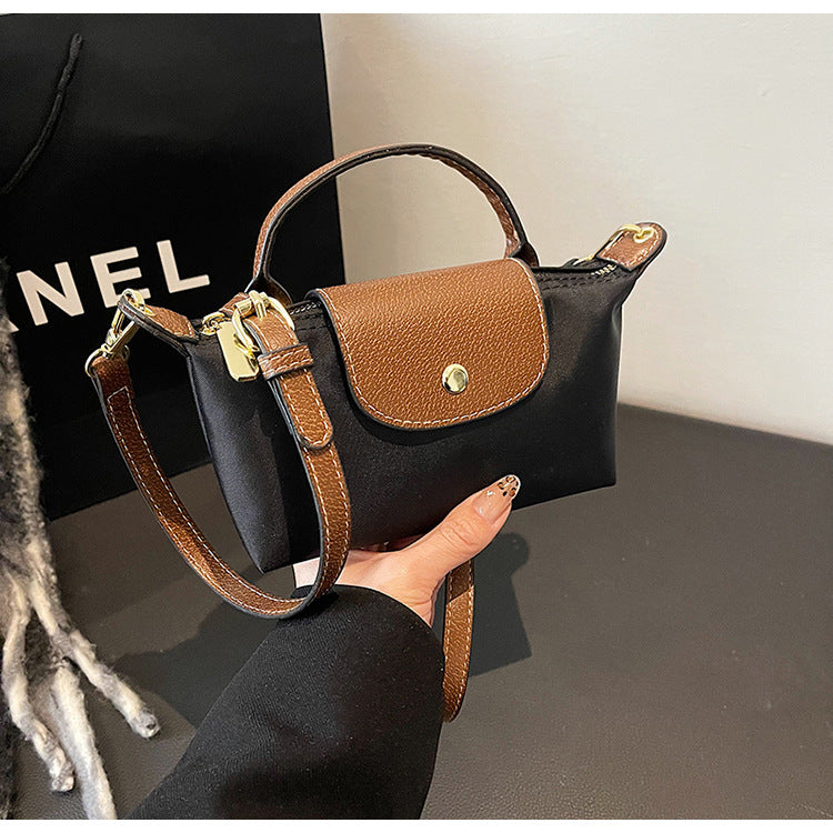 Two-Tone Crossbody Bag with Top Handle