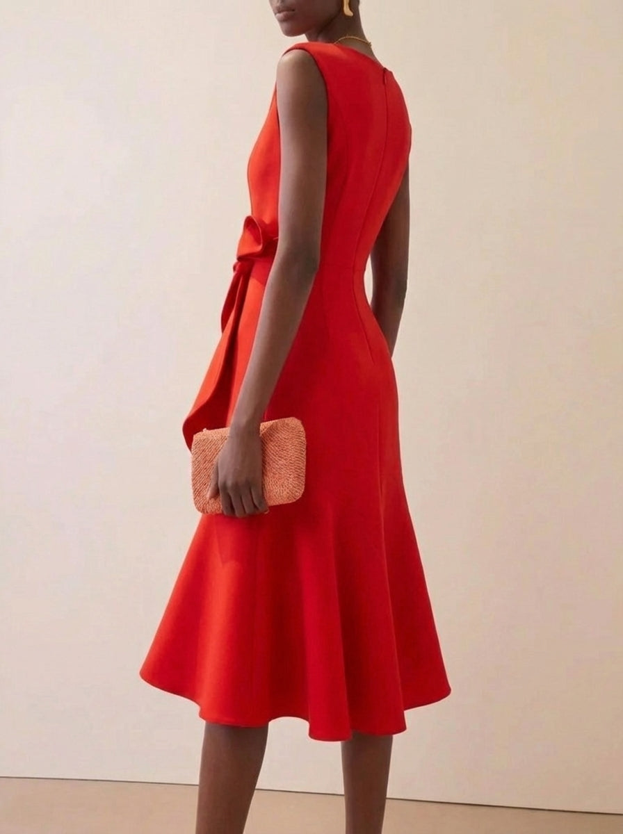 Sleeveless Ruffle Midi Dress