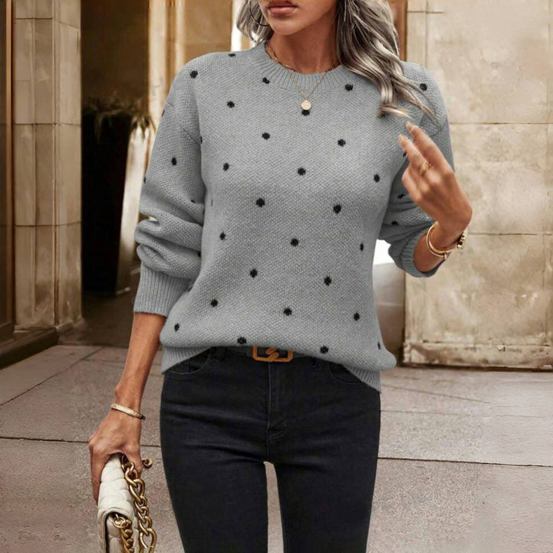 Polka Dot Knitted Sweater