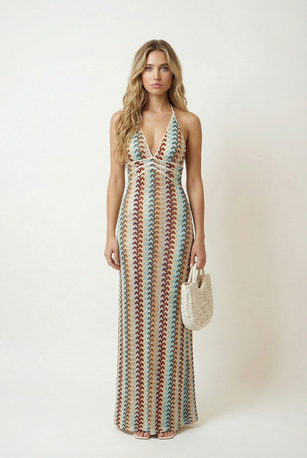 Crochet Halterneck Summer Maxi Dress
