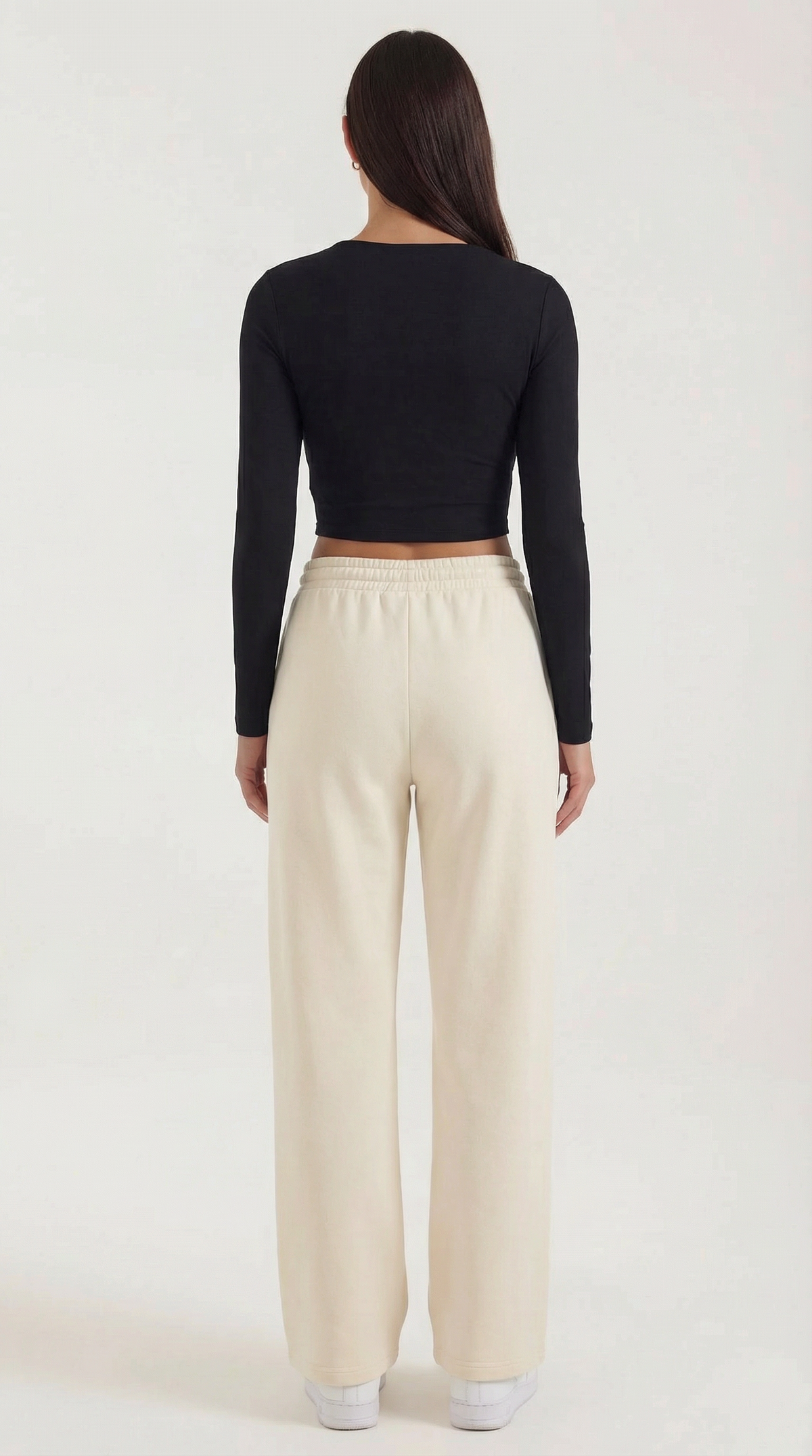 Long Sleeve Crop Top with Thumbholes