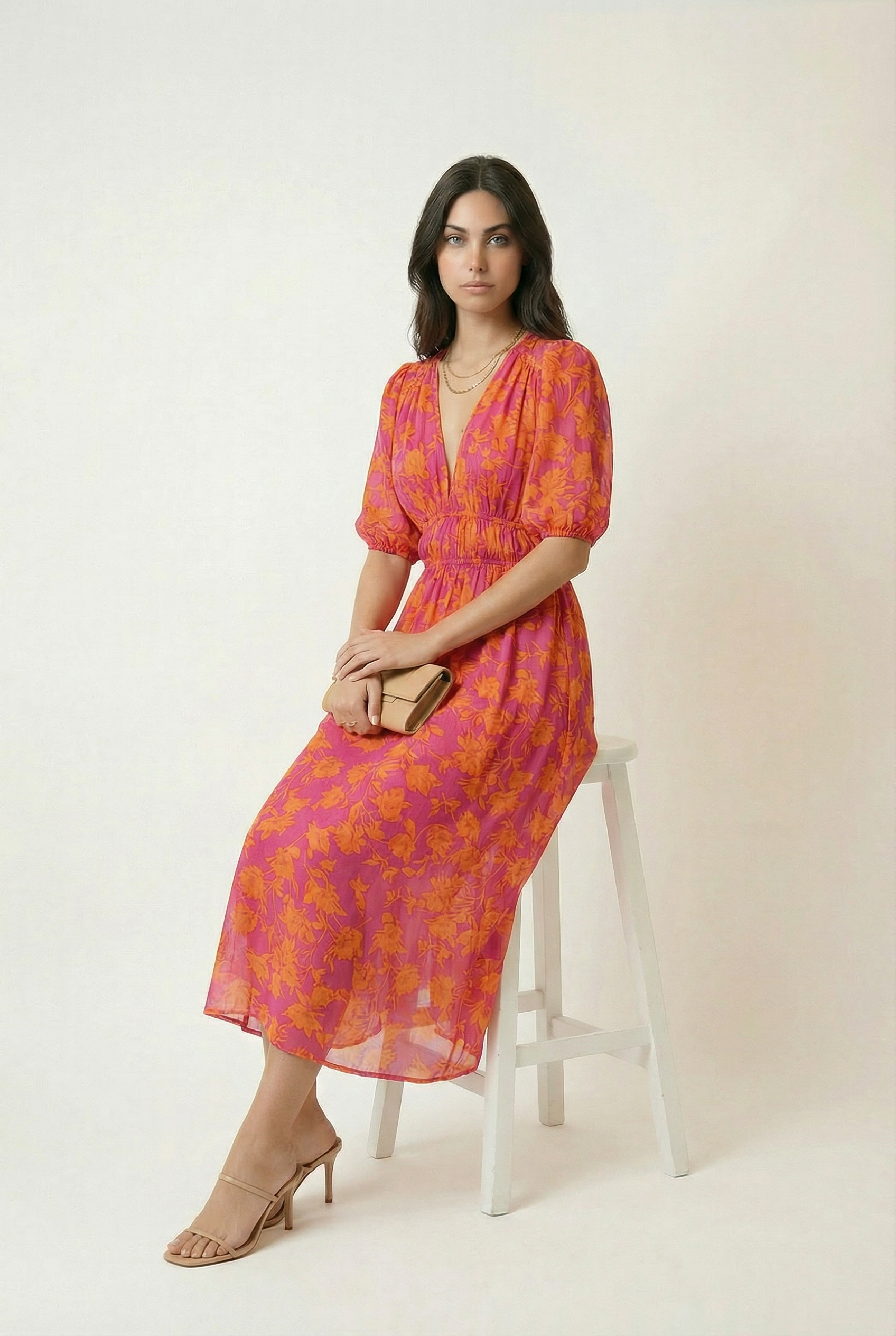 Summer Floral Midi Dress