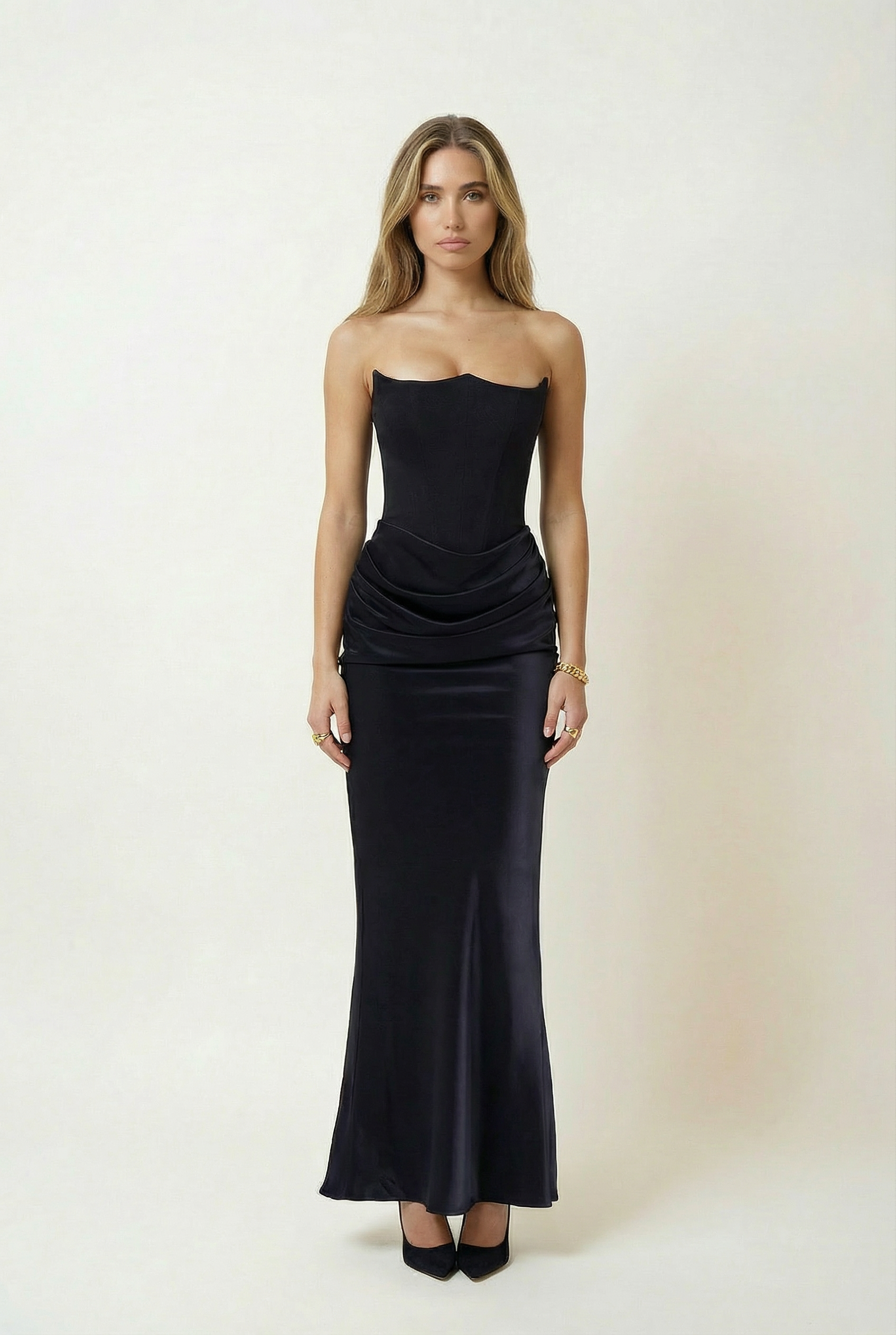 Strapless Corset Maxi Dress