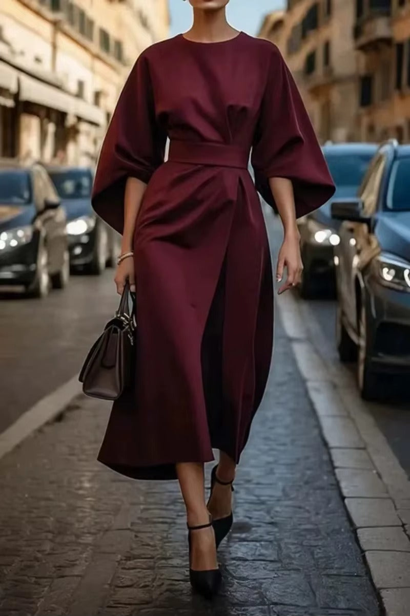 Crew Neck Midi Dress