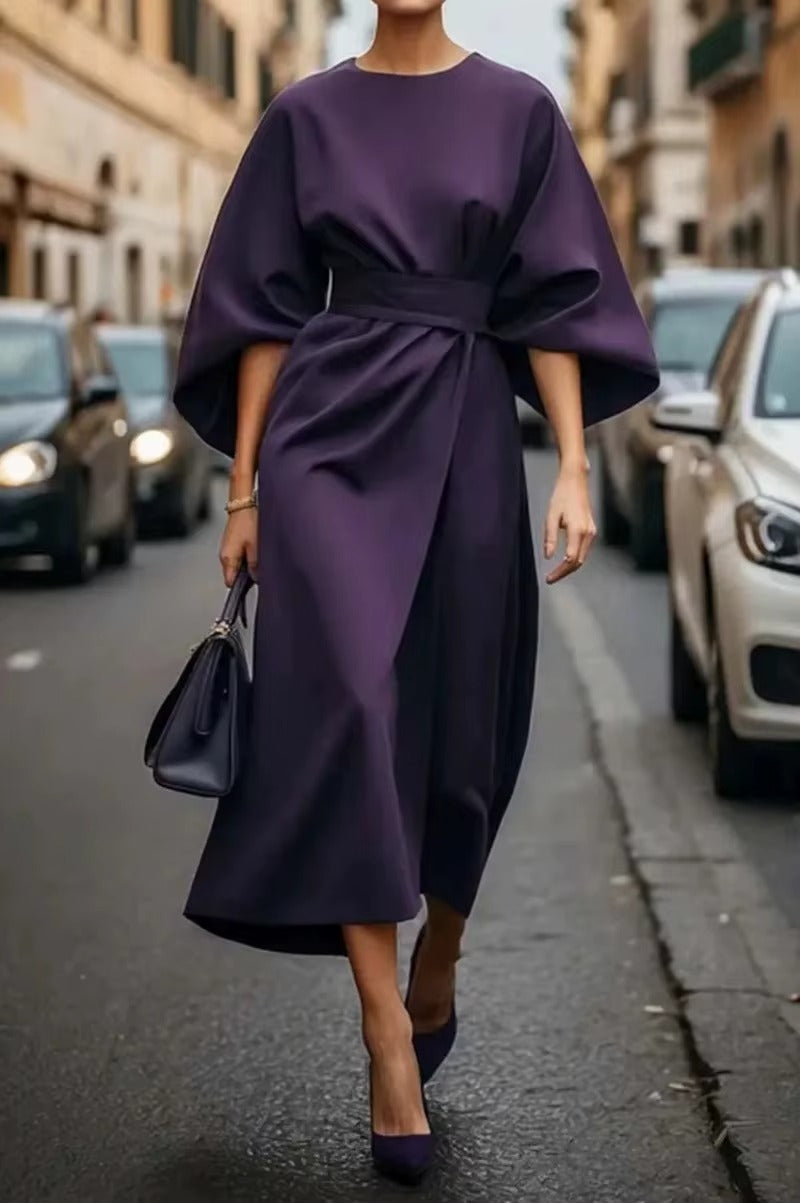 Crew Neck Midi Dress