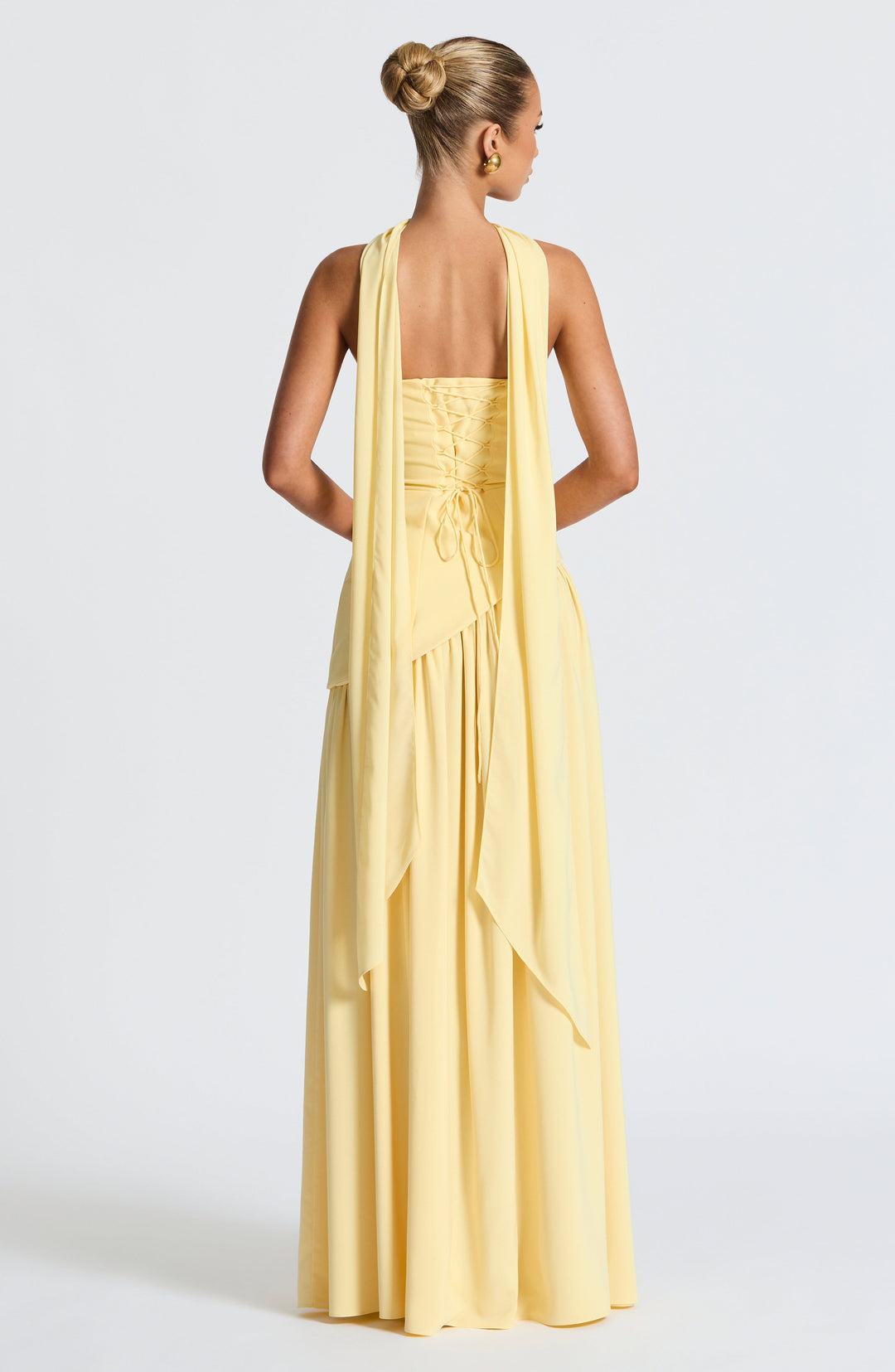 Asymmetrical Drape Maxi Dress