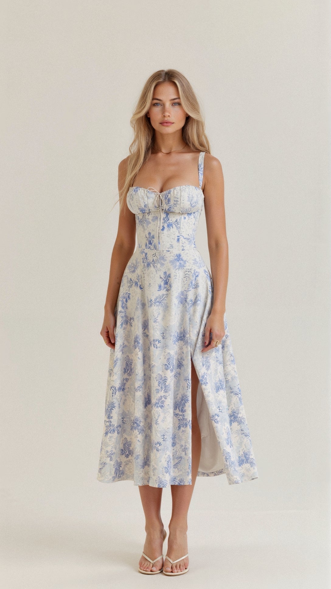 Elegant Corset Midi Dress