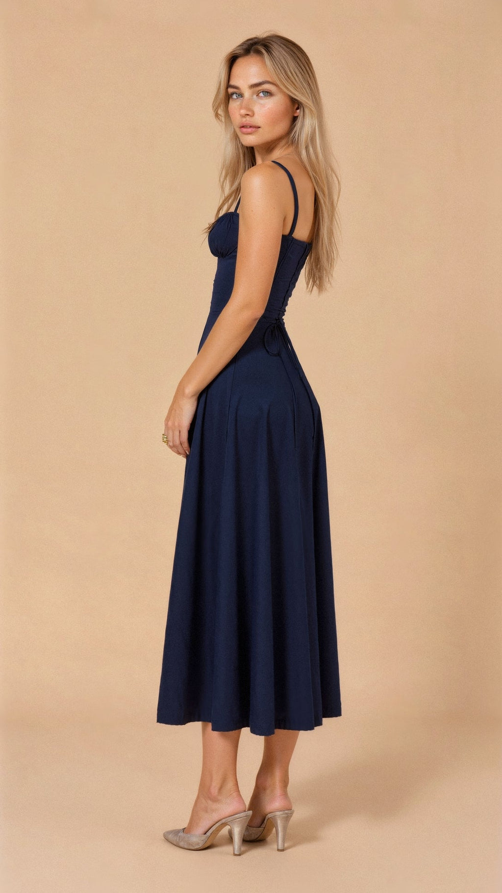 Elegant Corset Midi Dress
