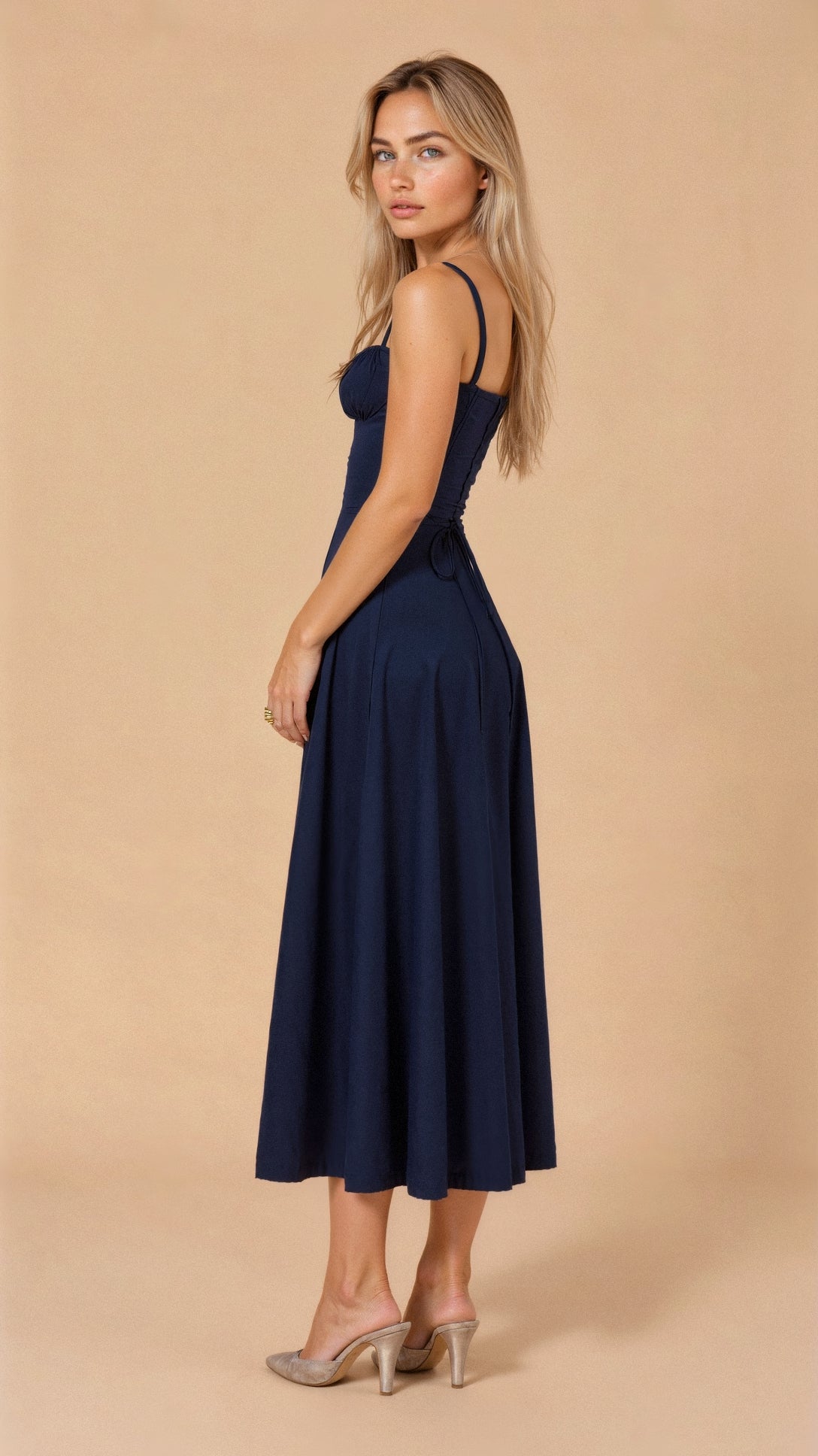 Elegant Corset Midi Dress