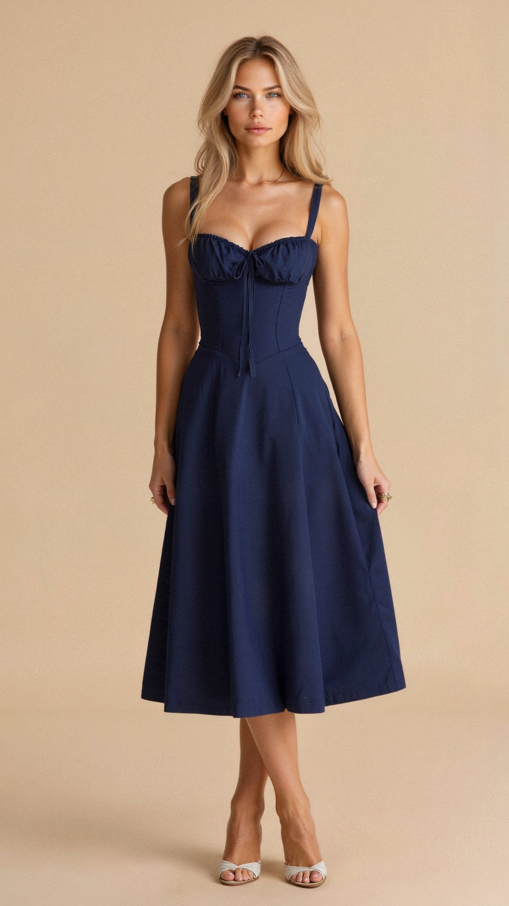 Elegant Corset Midi Dress