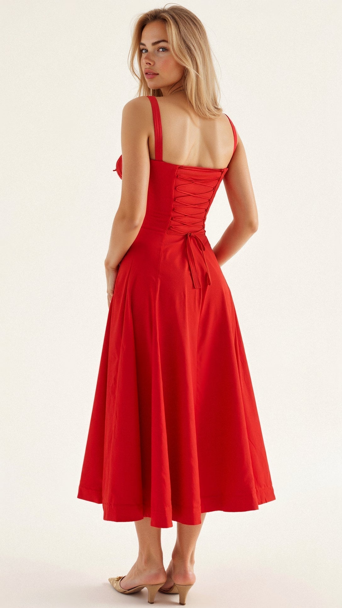 Elegant Corset Midi Dress