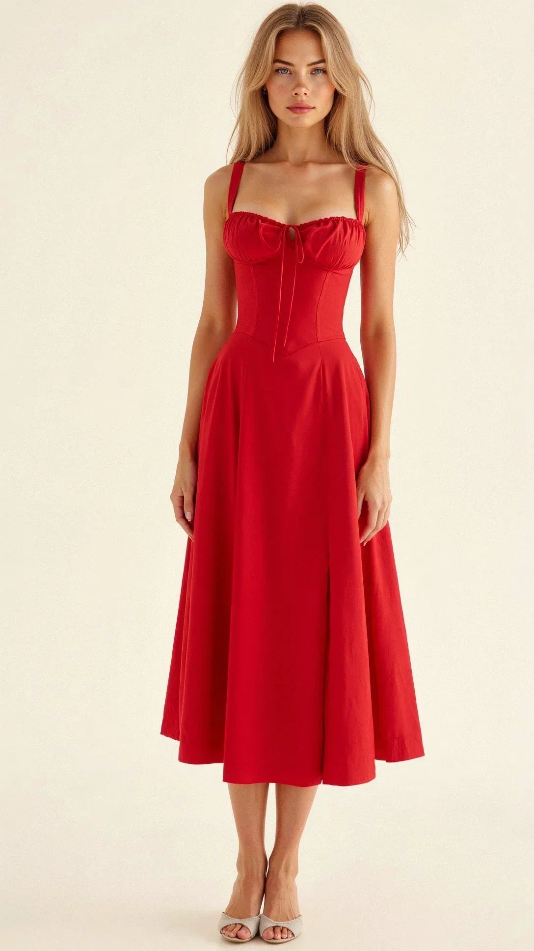 Elegant Floral Waist Shaper Dress