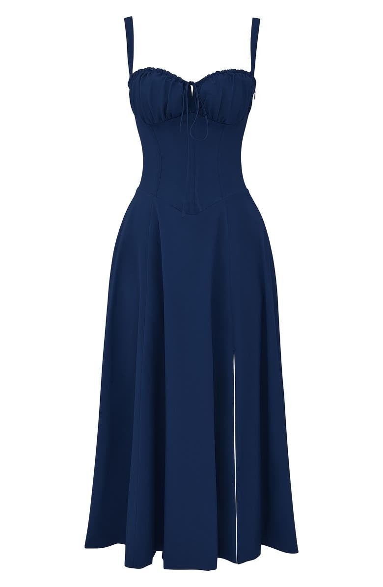 Elegant Corset Midi Dress