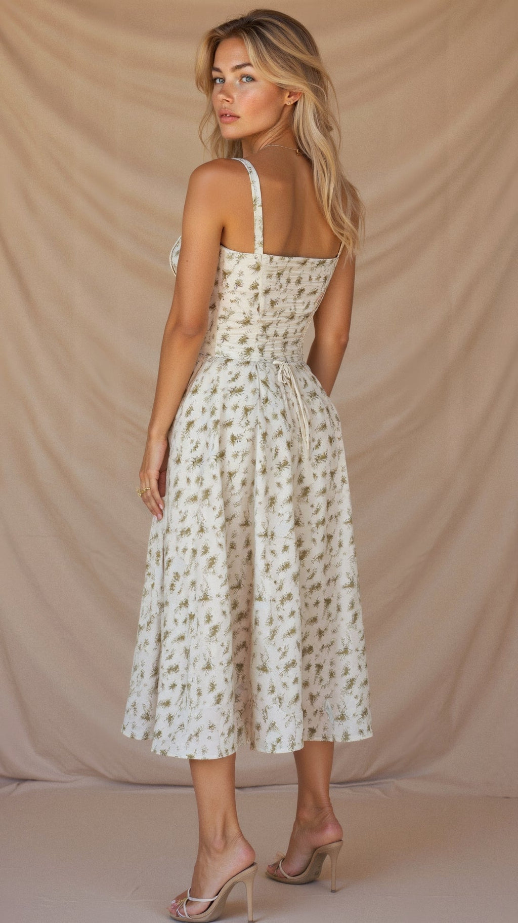 Elegant Corset Midi Dress