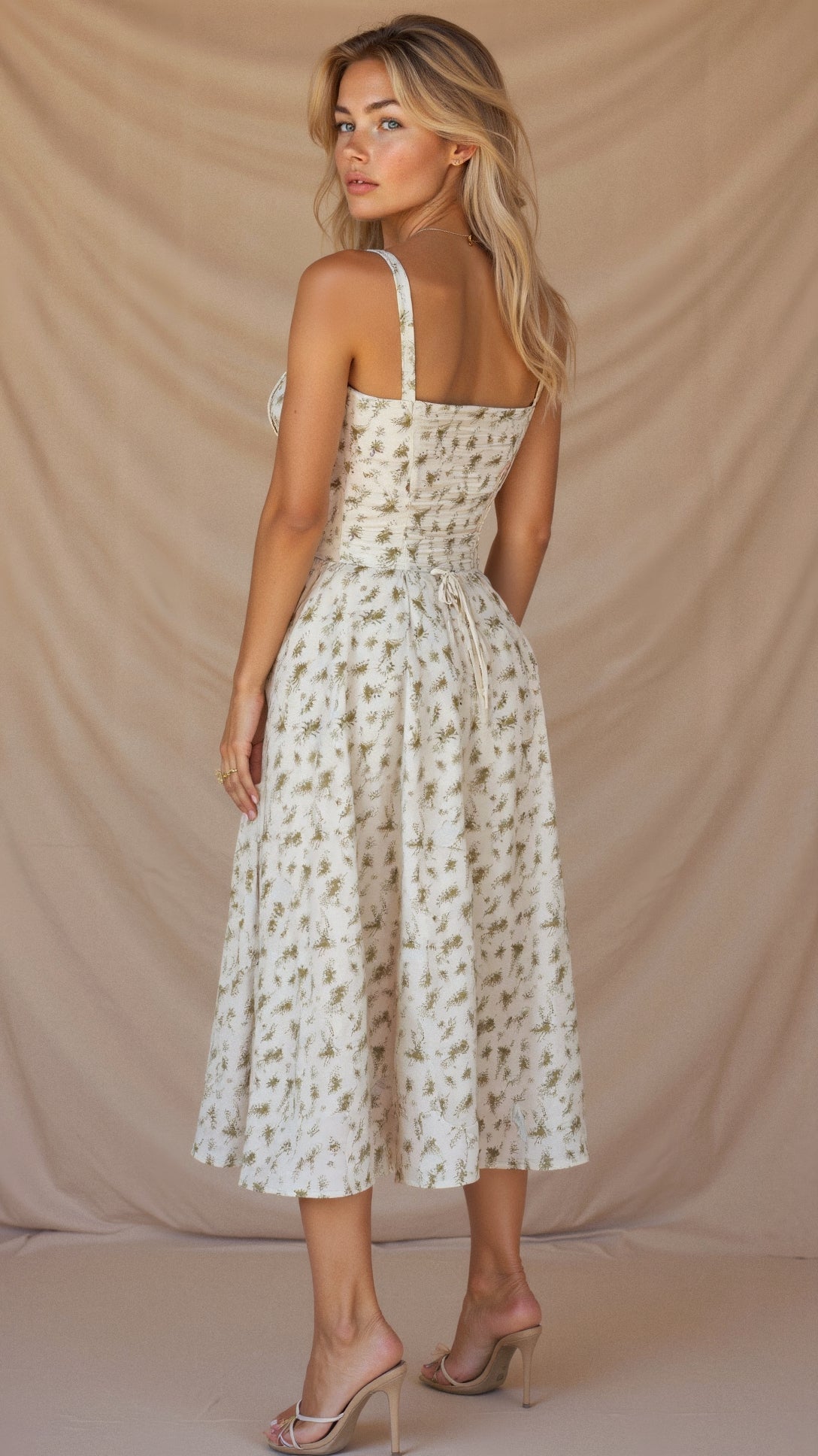 Elegant Corset Midi Dress
