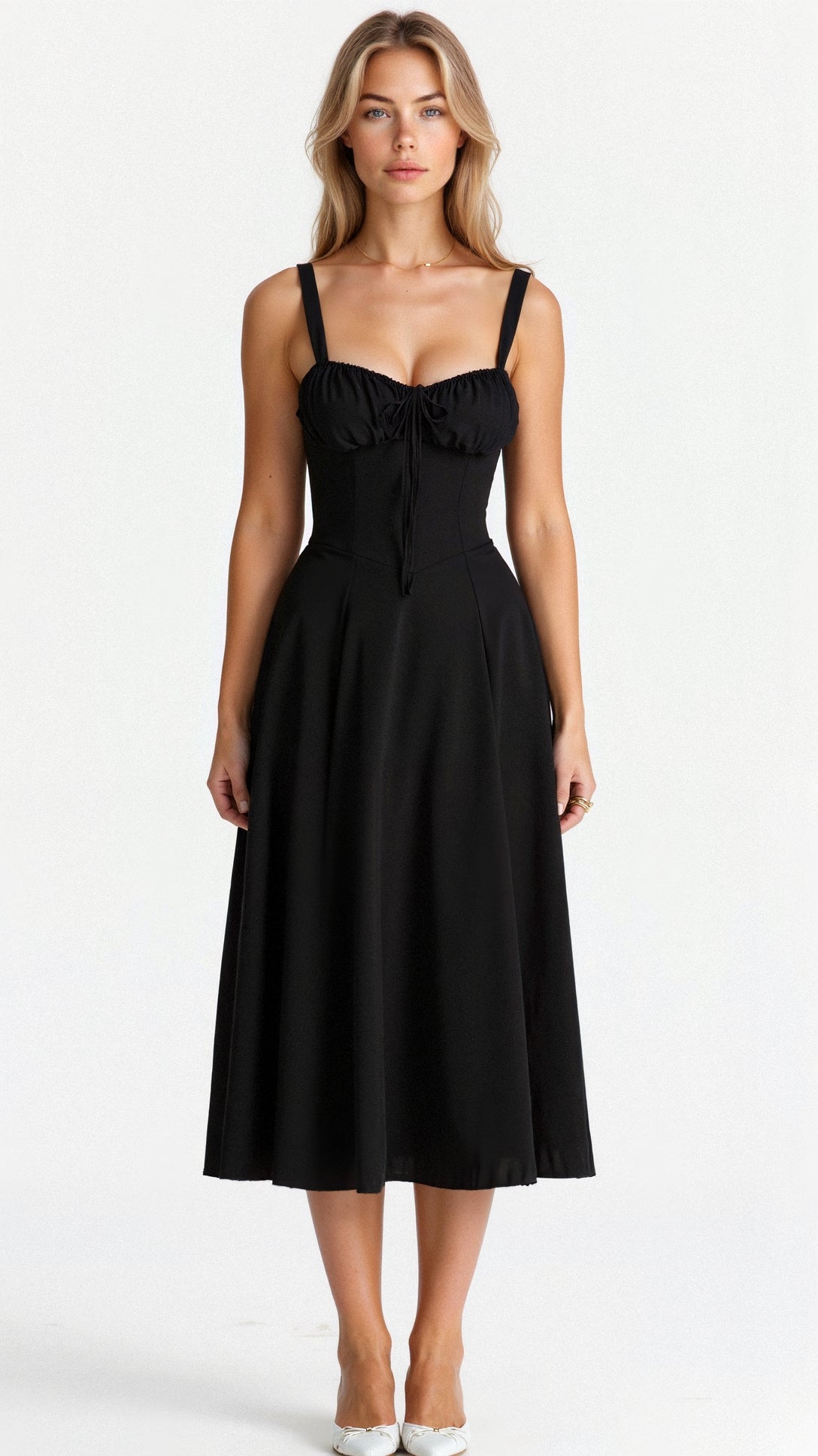 Elegant Corset Midi Dress