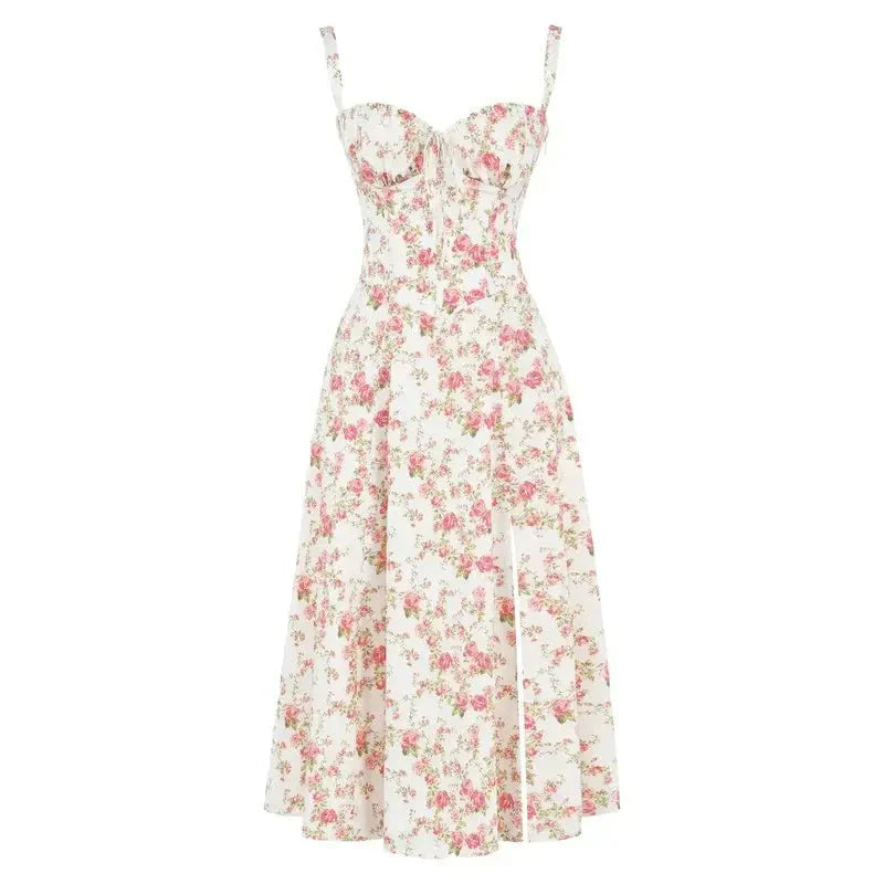 Elegant Corset Midi Dress