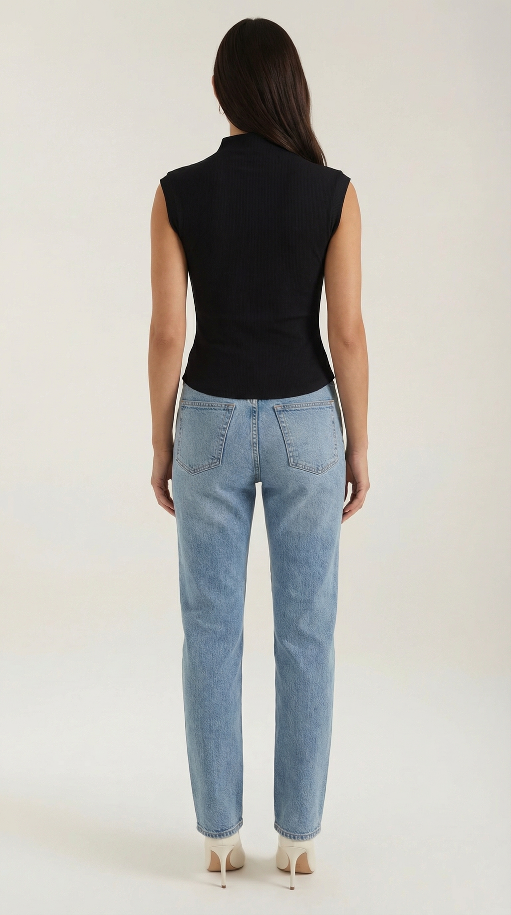 Sleeveless Mock Neck Top