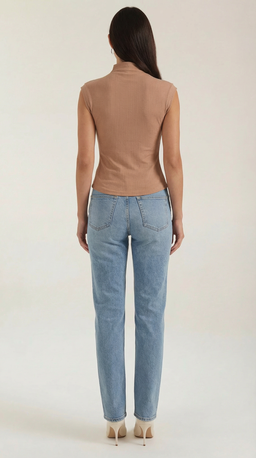 Sleeveless Mock Neck Top