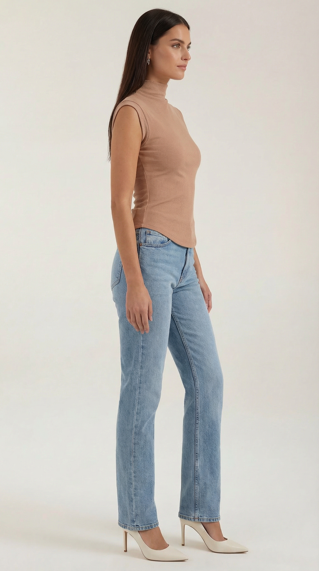 Sleeveless Mock Neck Top