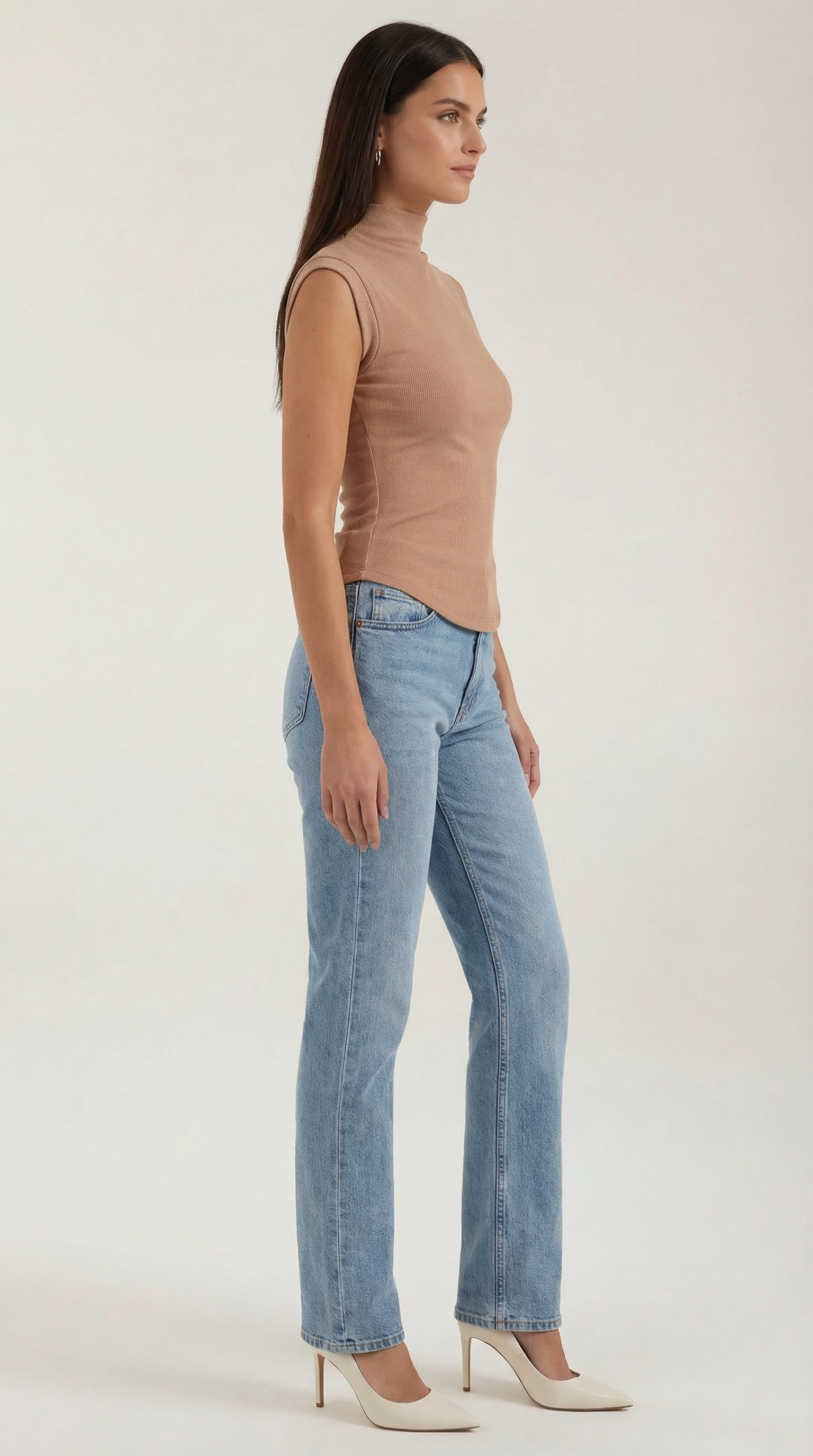 Sleeveless Mock Neck Top