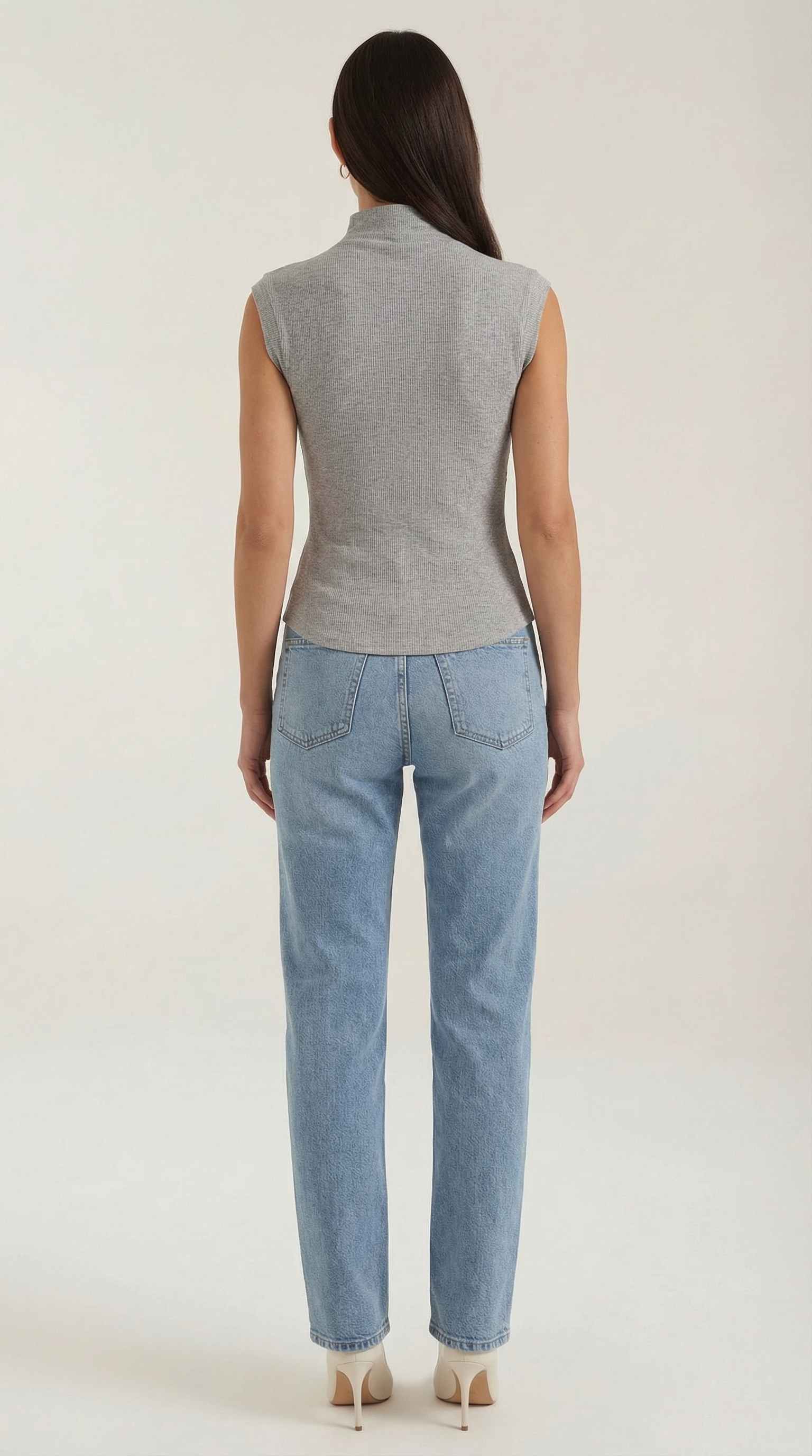 Sleeveless Mock Neck Top