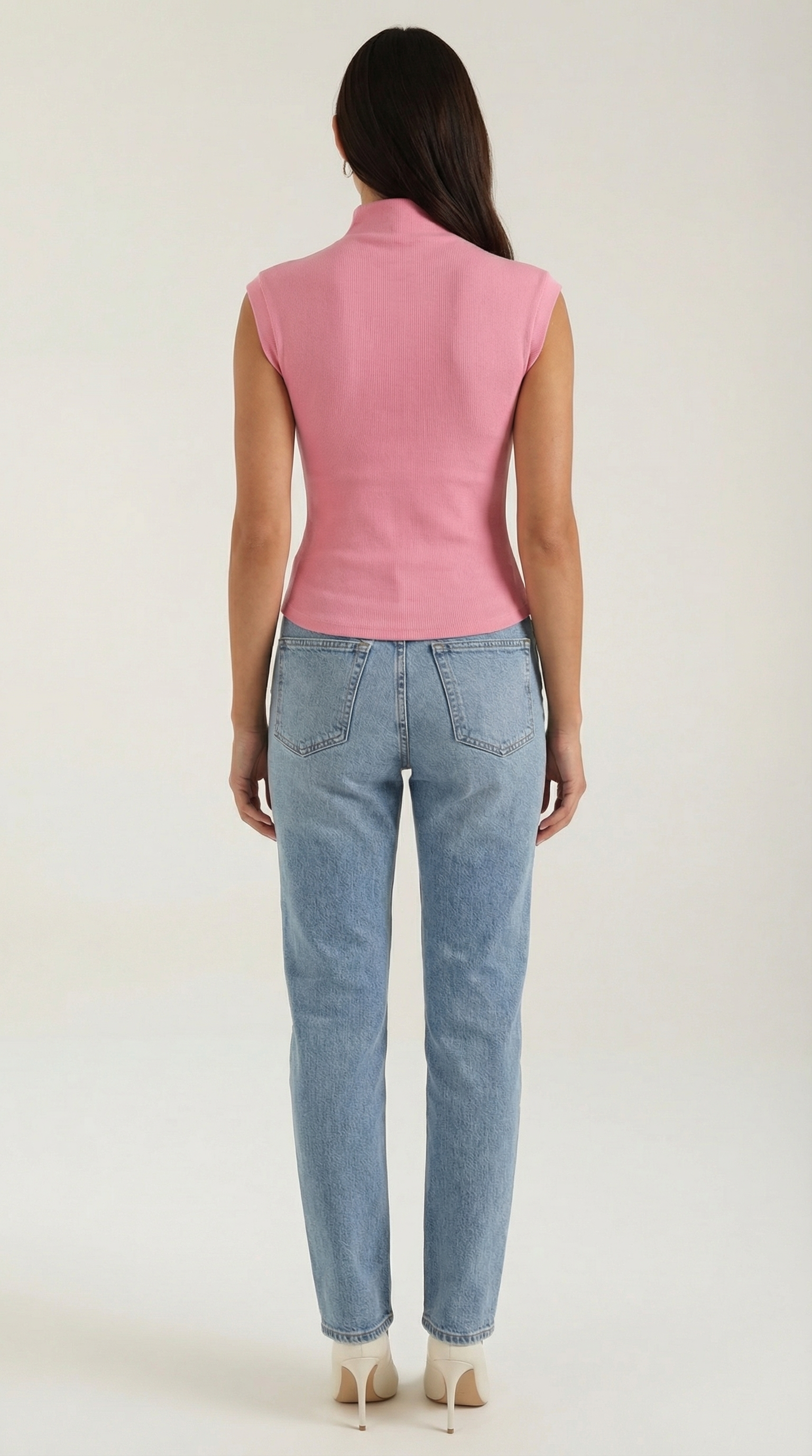 Sleeveless Mock Neck Top