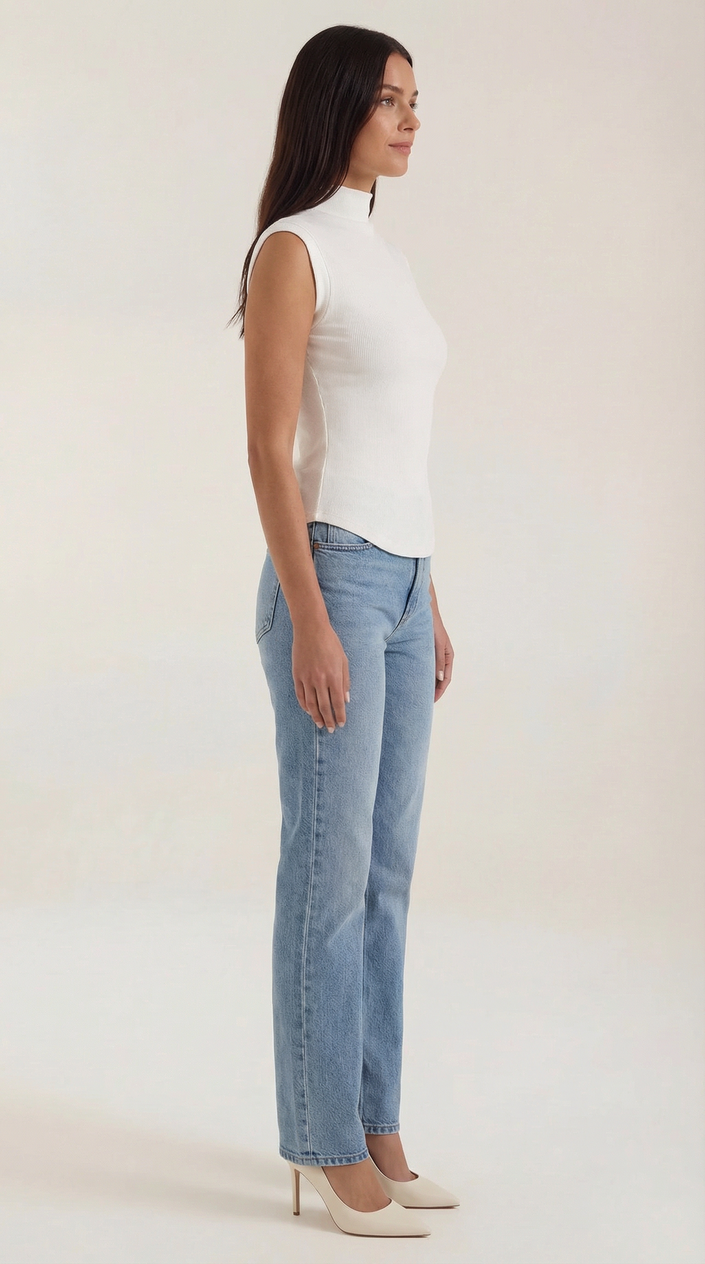 Sleeveless Mock Neck Top