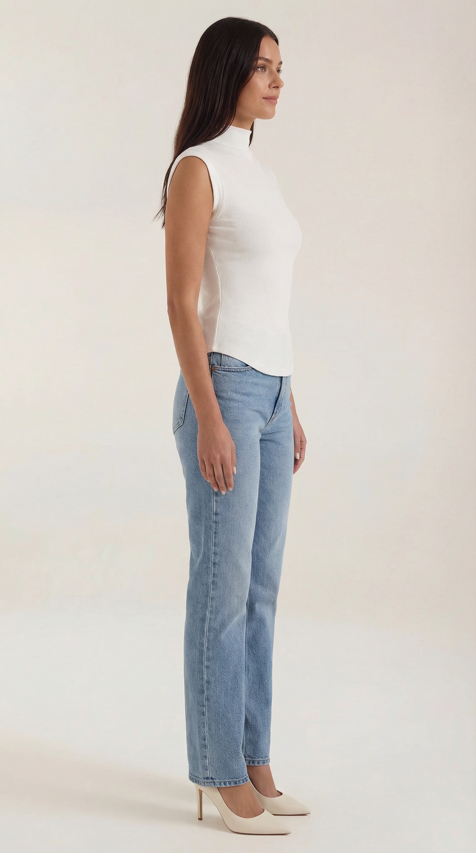 Sleeveless Mock Neck Top