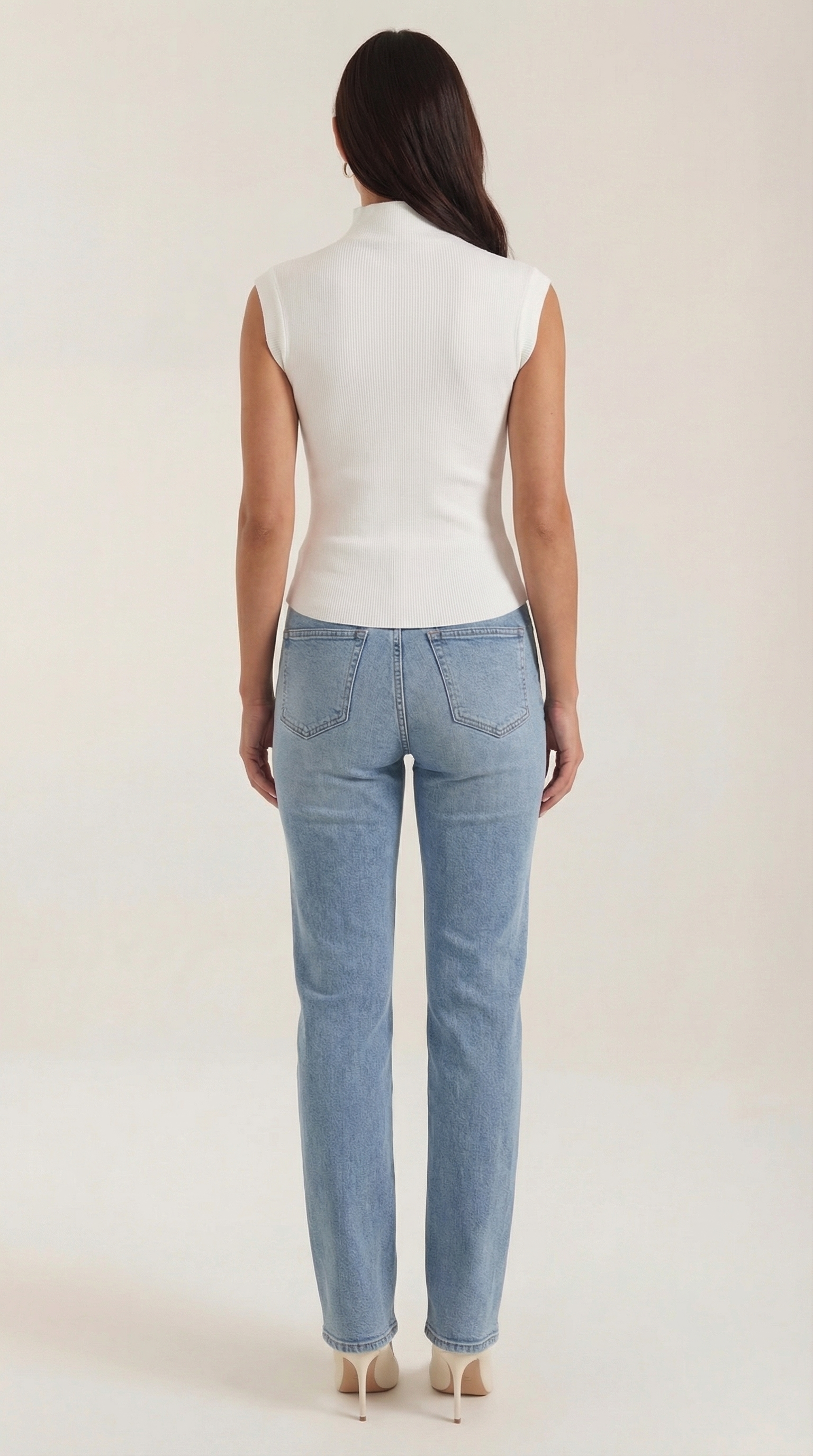 Sleeveless Mock Neck Top