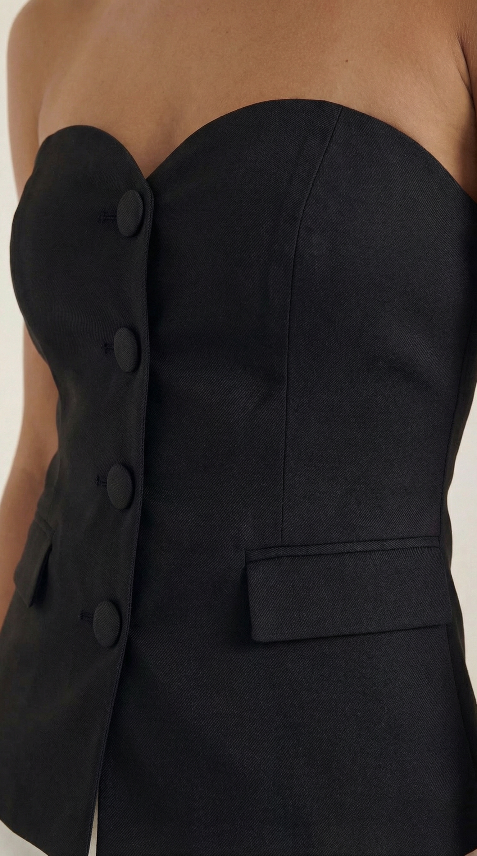 Strapless Sweetheart Blazer Top