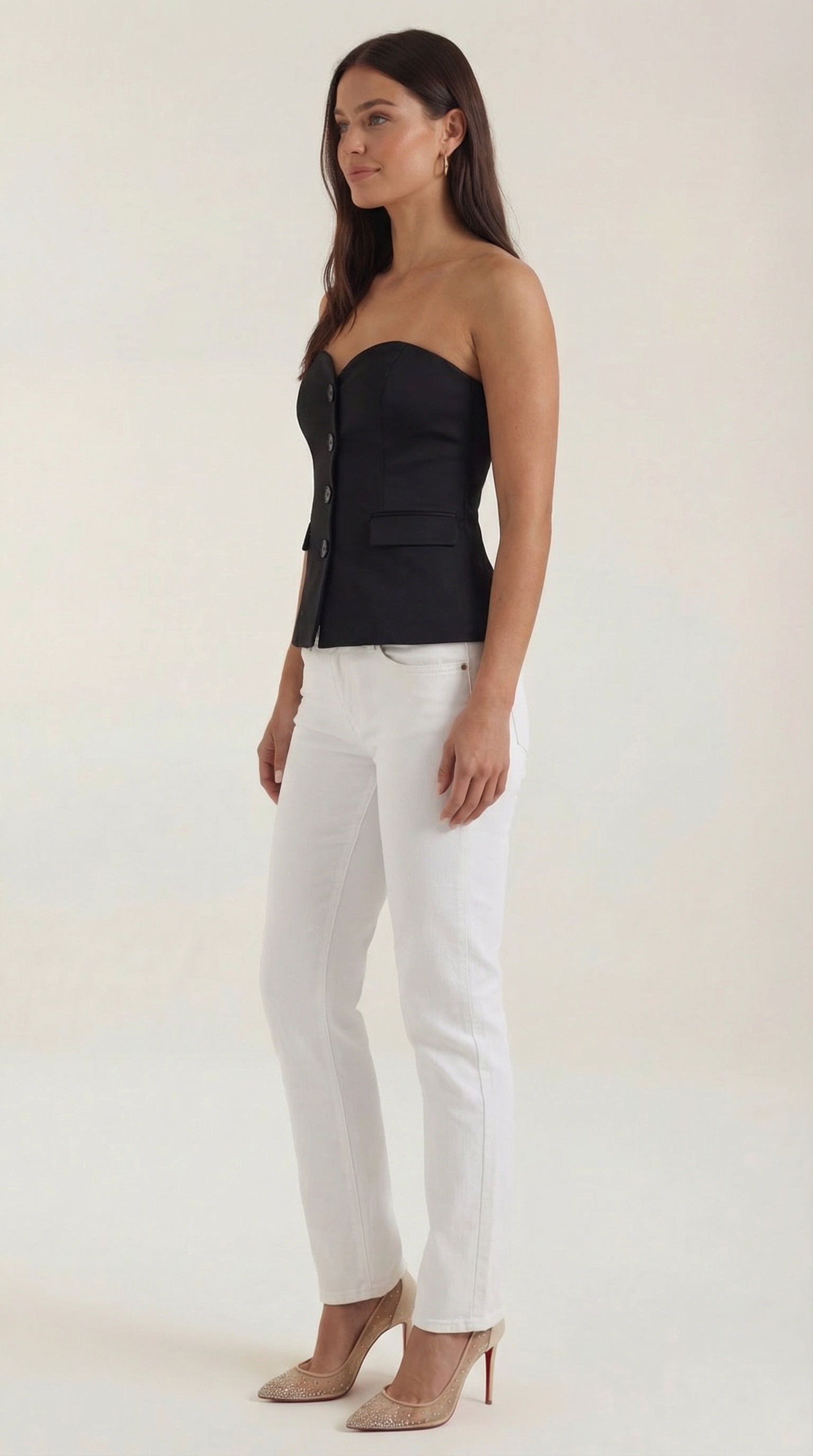 Strapless Sweetheart Blazer Top