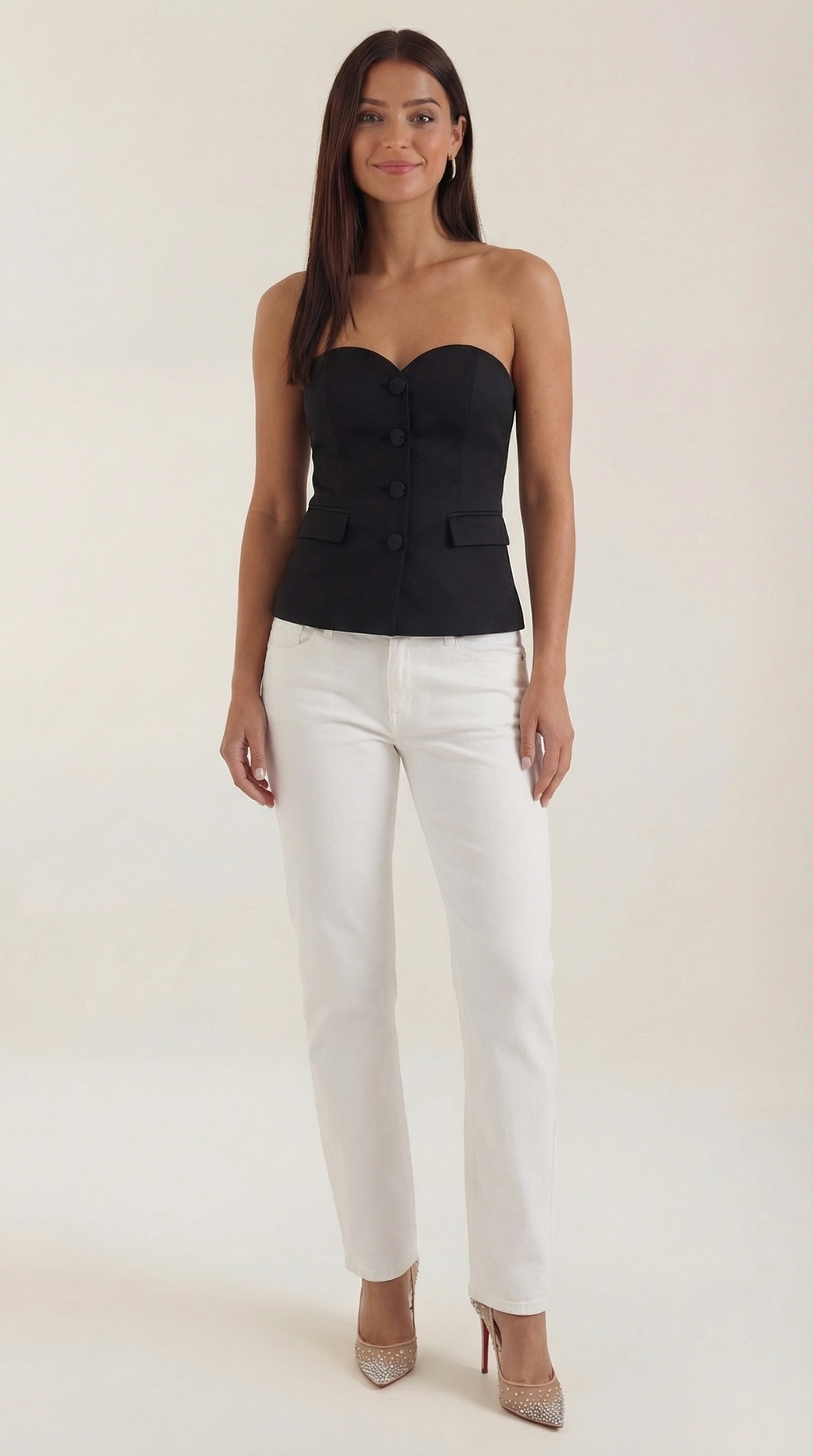 Strapless Sweetheart Blazer Top