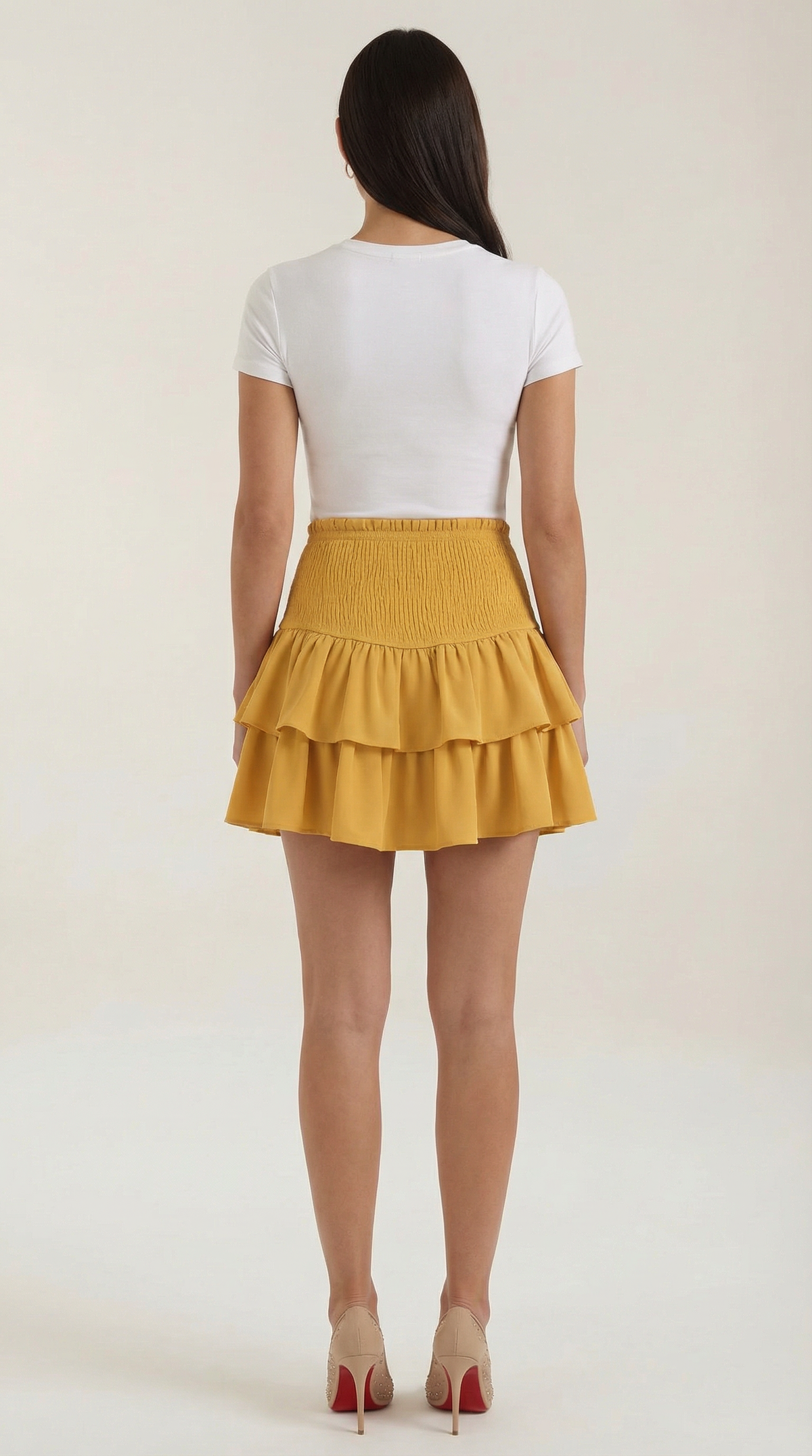 Tiered Ruffle Mini Skirt