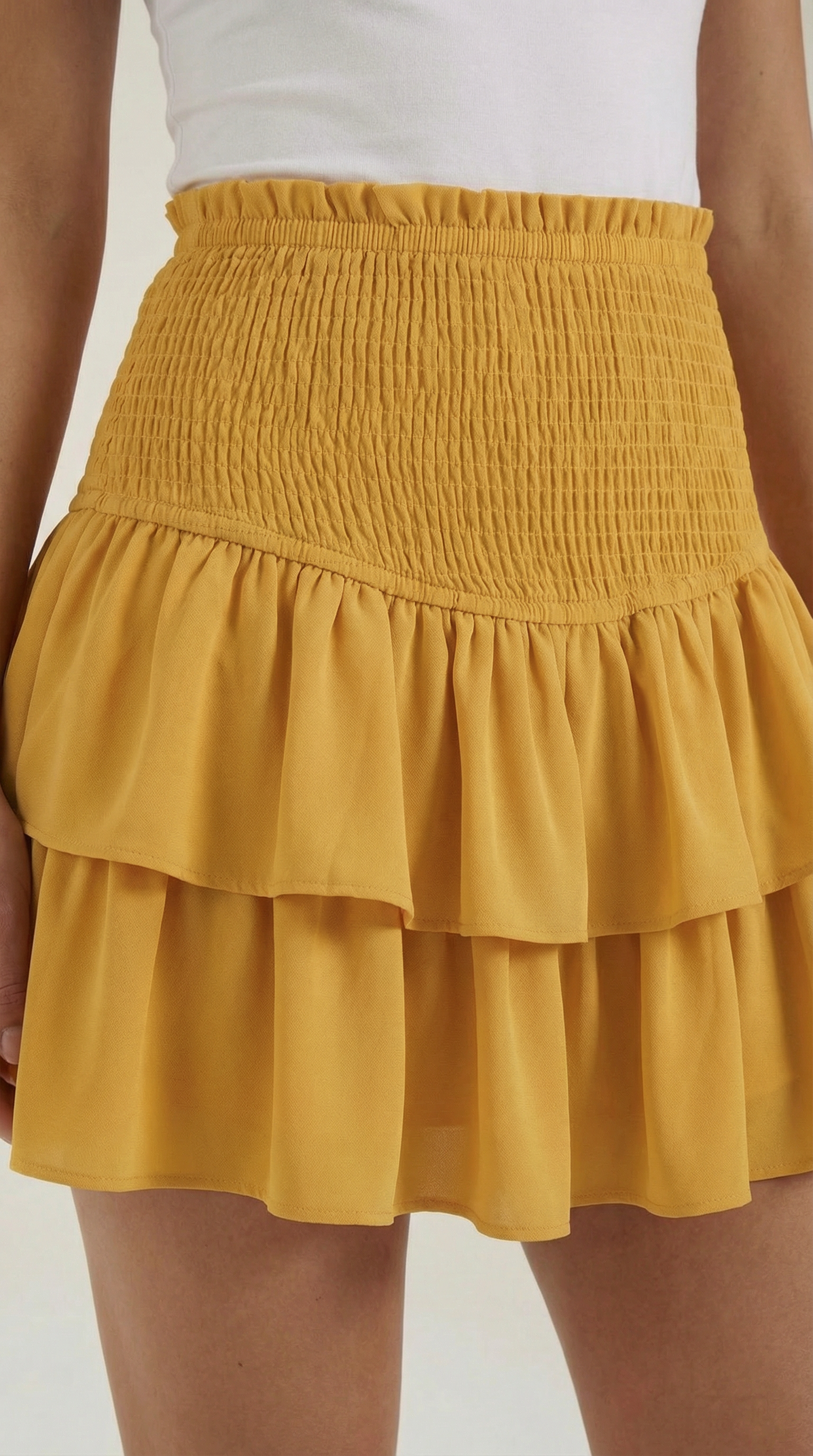 Tiered Ruffle Mini Skirt