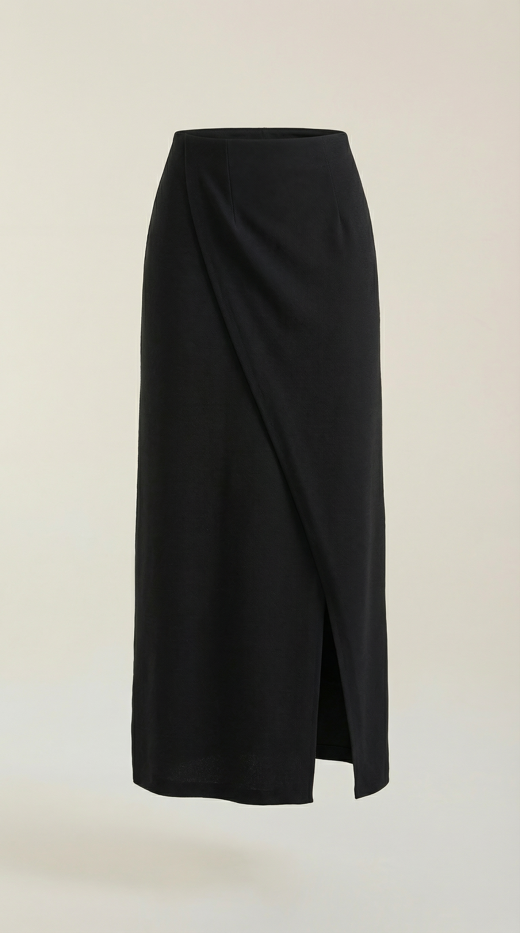Knit Wrap Midi Skirt