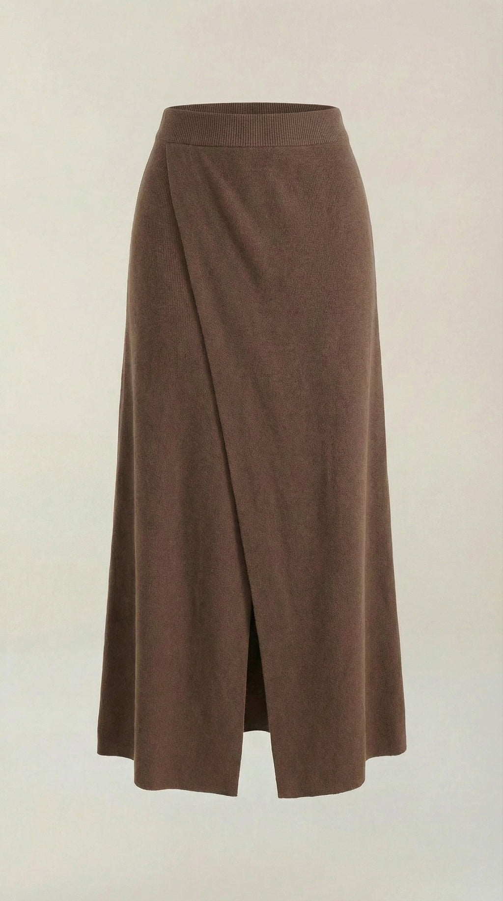 Knit Wrap Midi Skirt