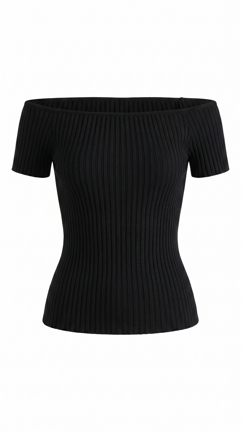 Ribbed Square Neck Puff Sleeve Top
