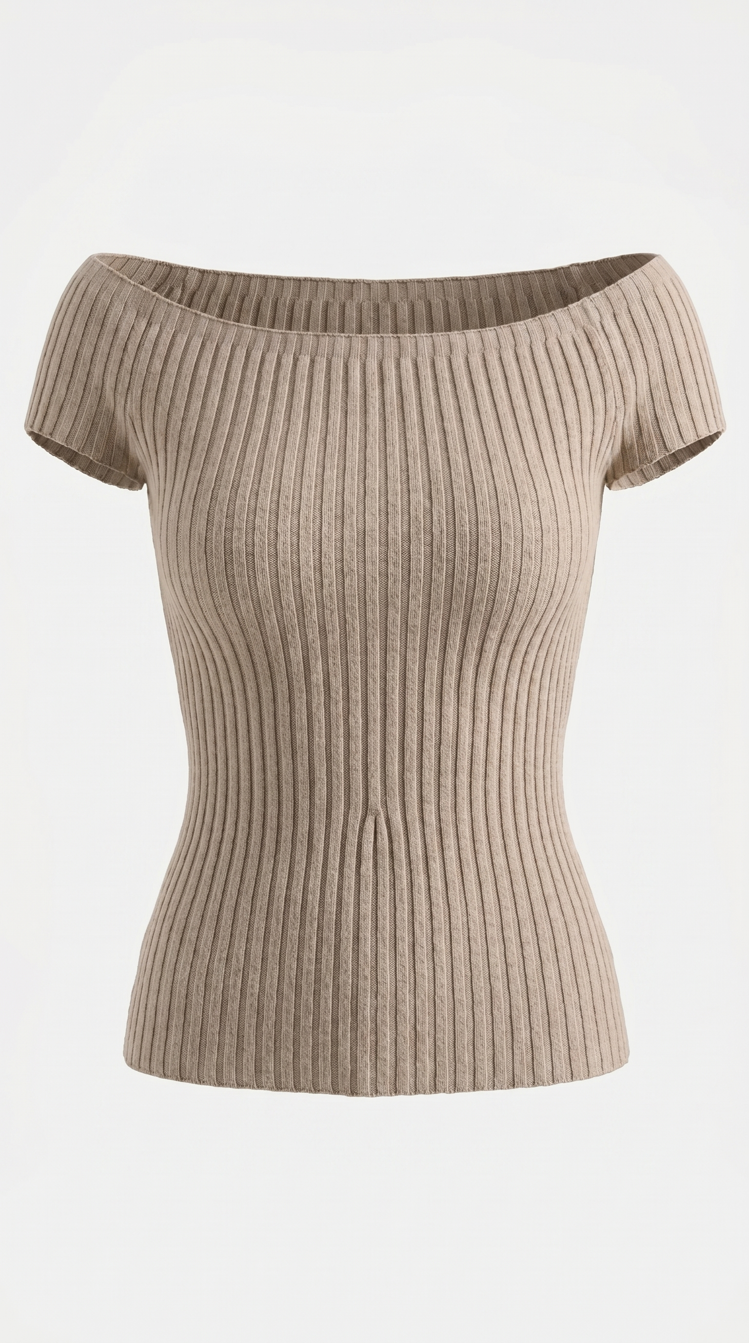 Ribbed Square Neck Puff Sleeve Top