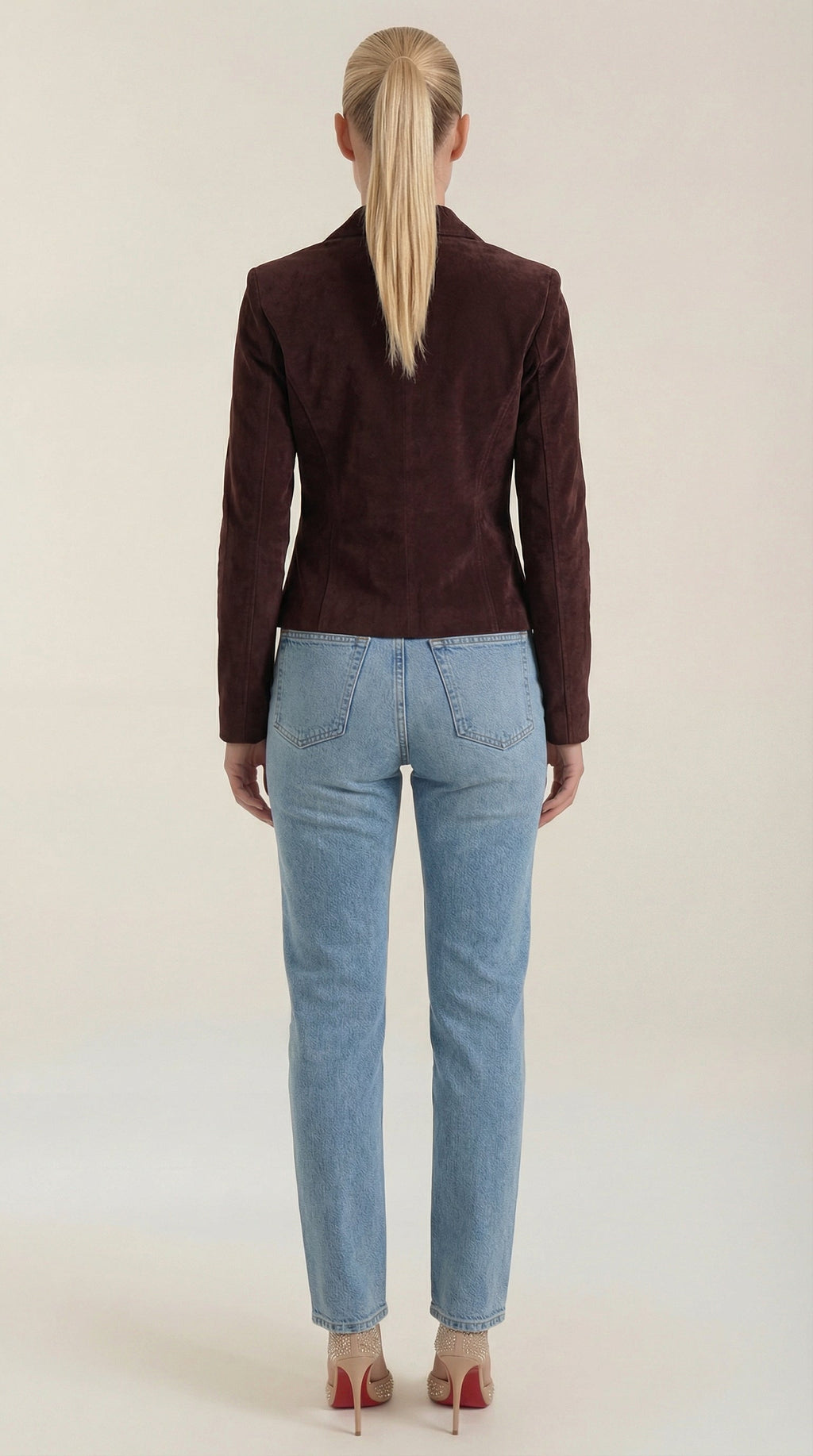 Tailored Velvet Button-Front Jacket