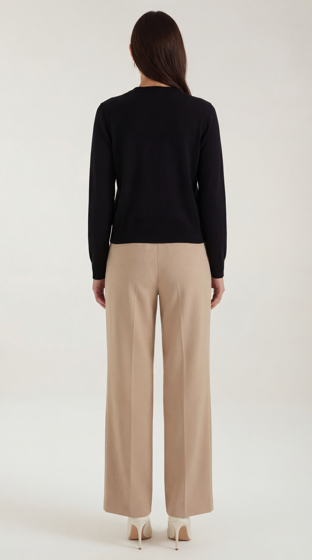 Asymmetric Button Wool-Blend Top