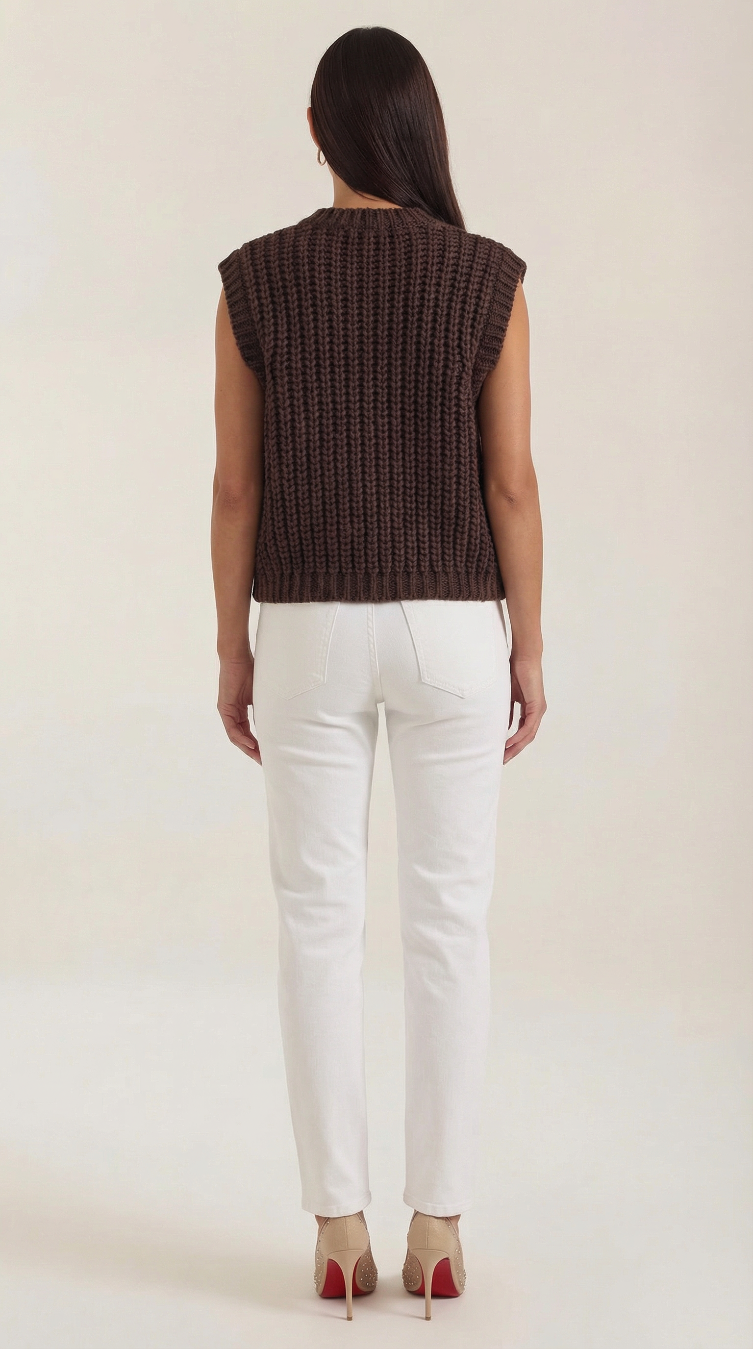 Cropped Knit Waistcoat