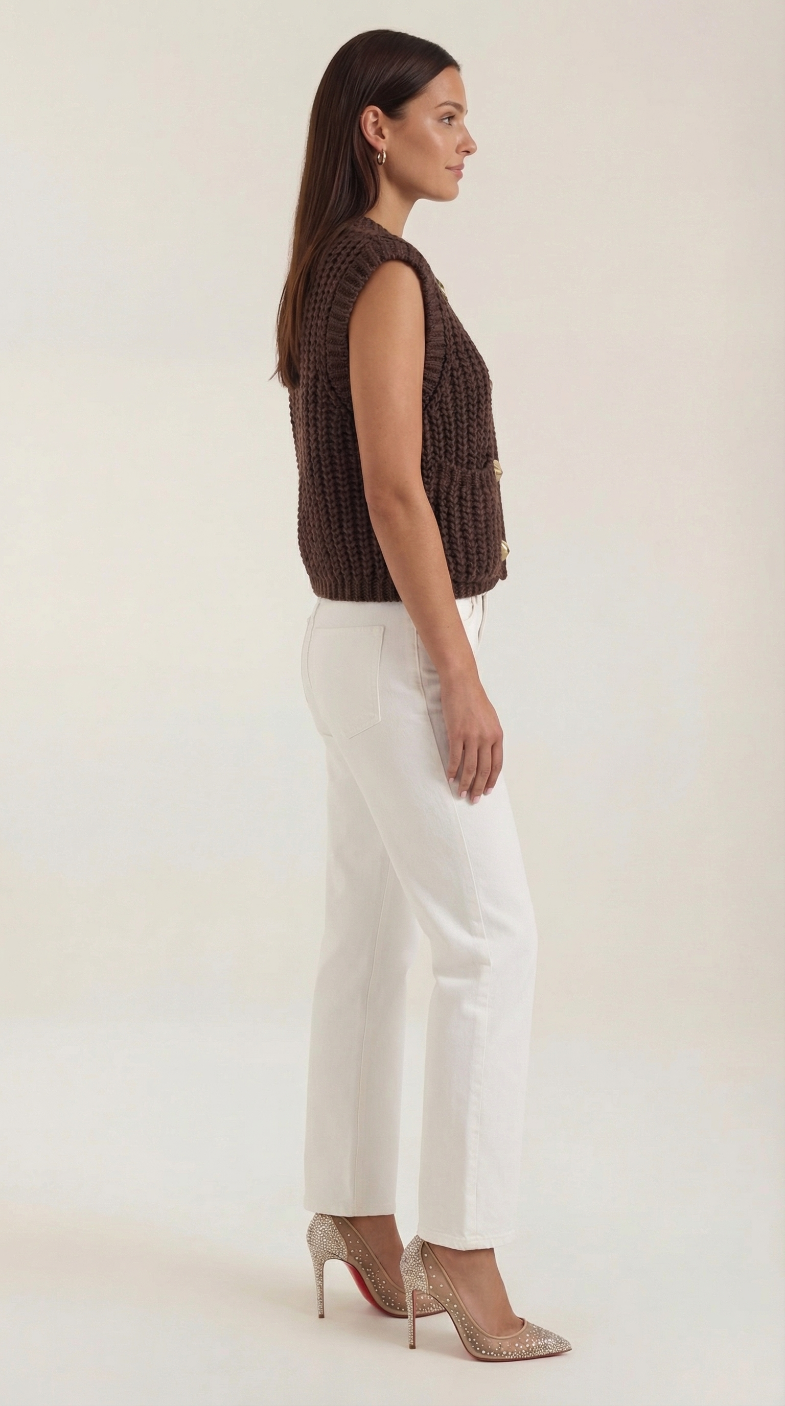 Cropped Knit Waistcoat