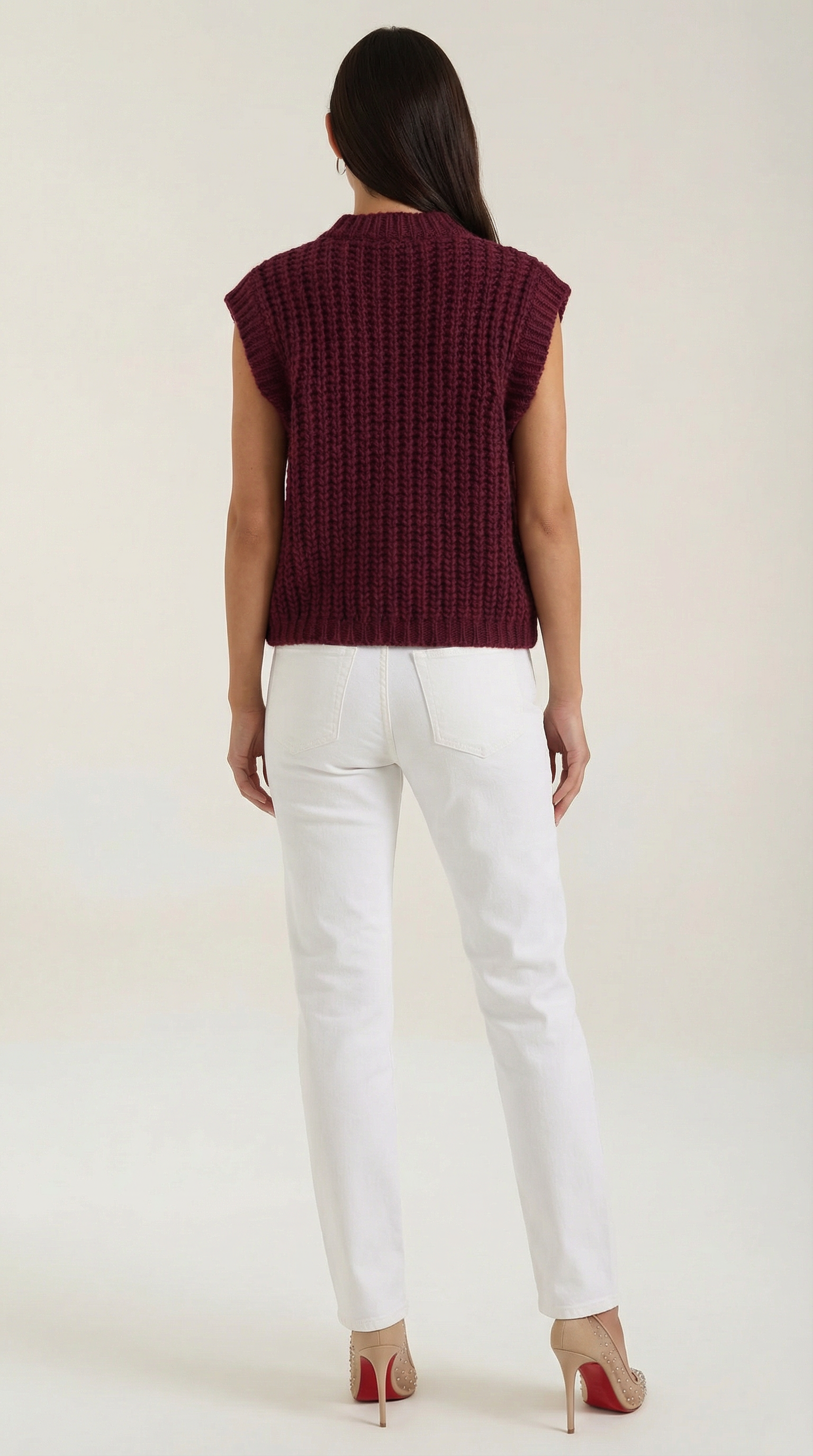 Cropped Knit Waistcoat