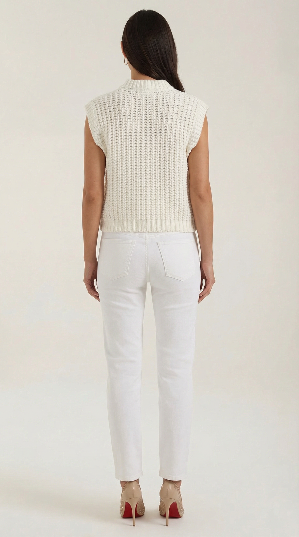 Cropped Knit Waistcoat
