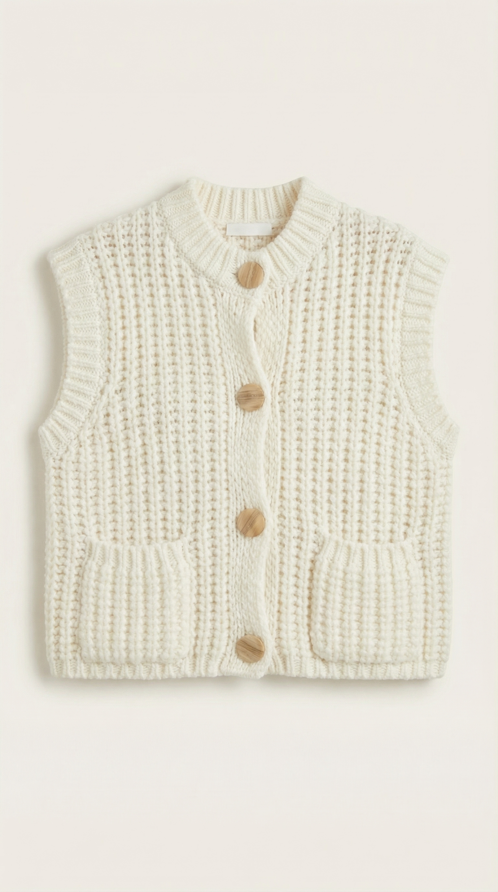 Cropped Knit Waistcoat