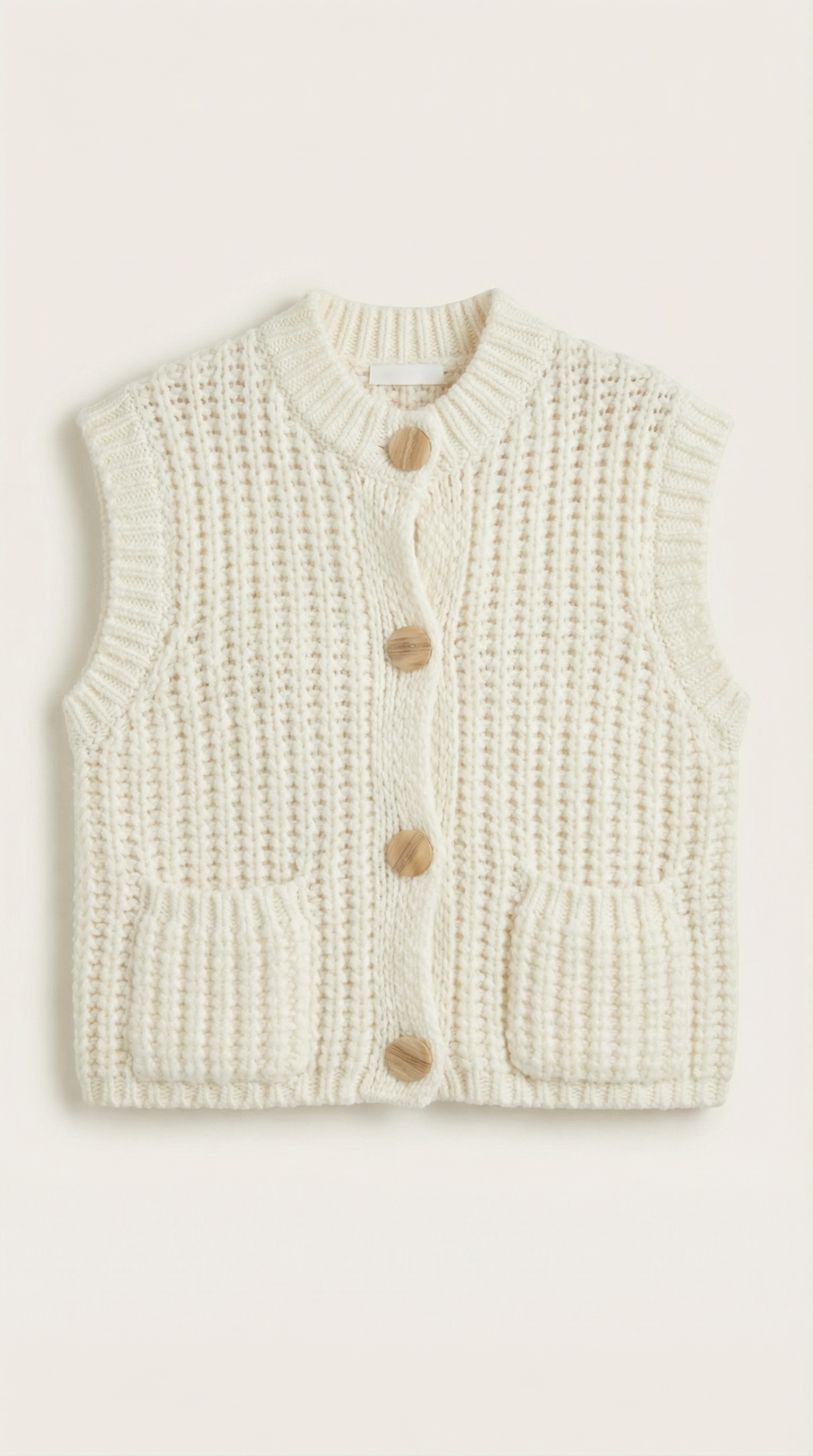 Cropped Knit Waistcoat