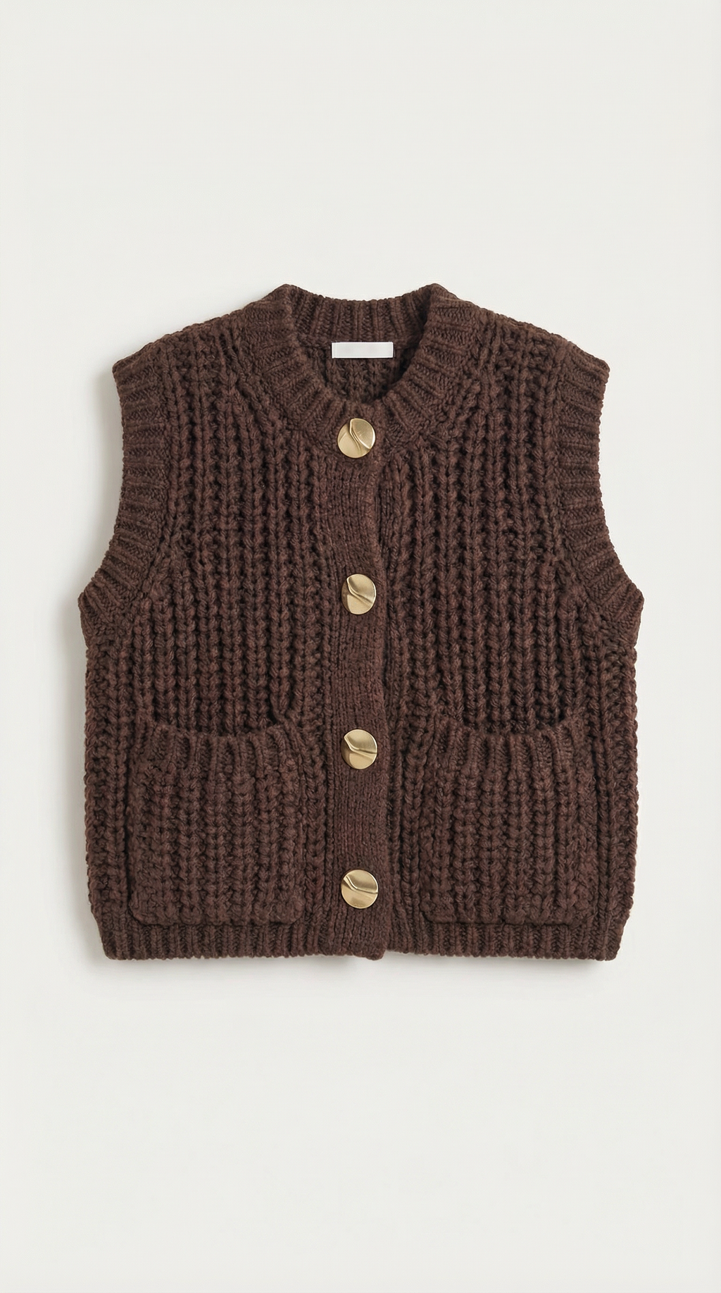 Cropped Knit Waistcoat